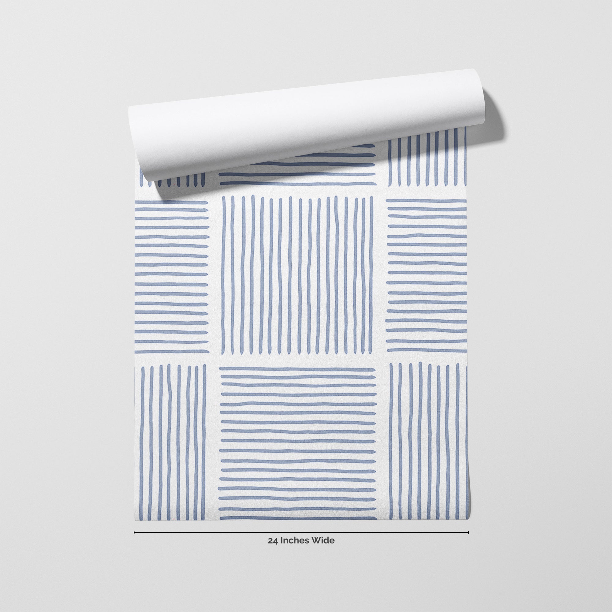 Boardwalk Stripe wallpaper roll, 24 inches wide
