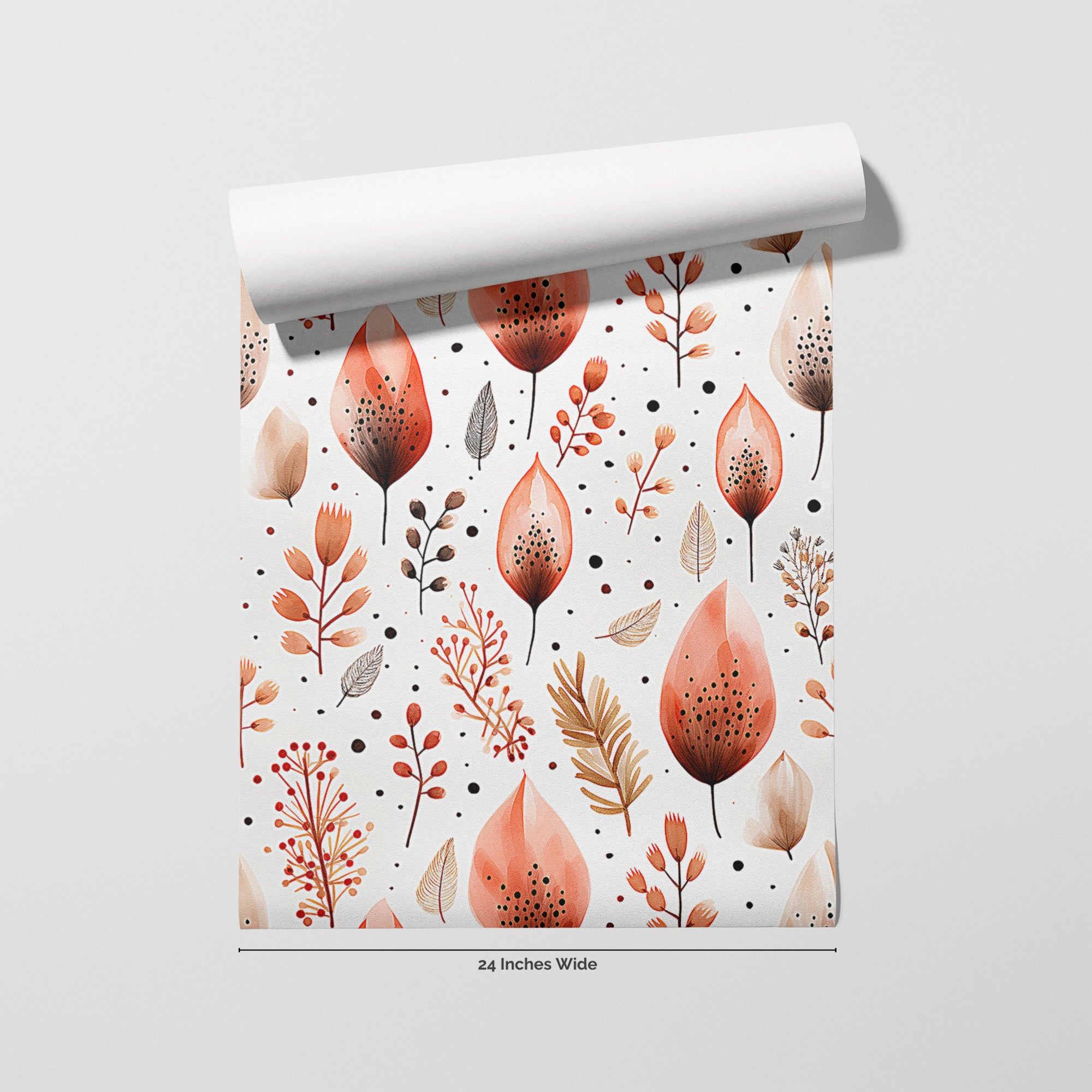 Autumn Ember wallpaper roll, 24 inches wide