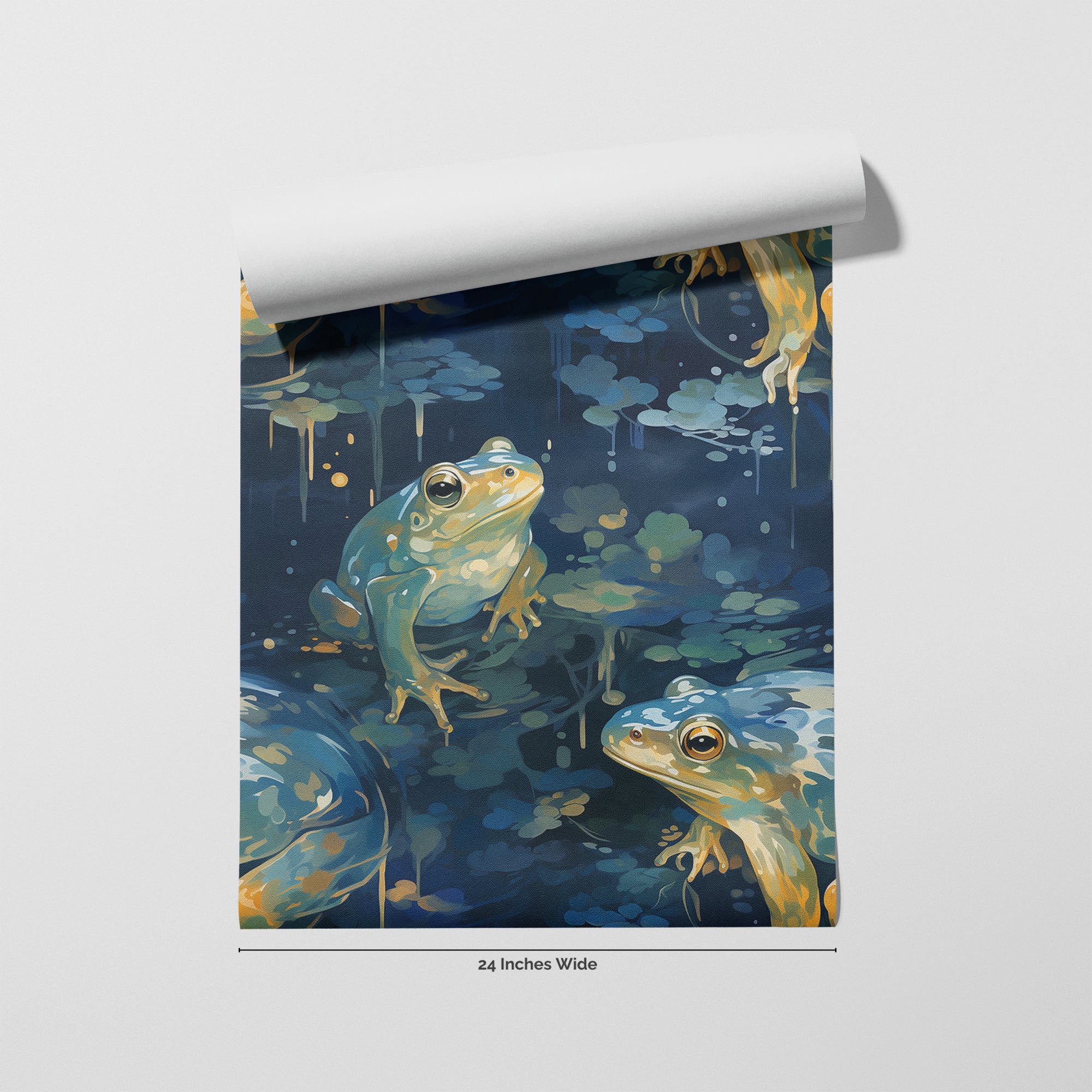 Frog Prince wallpaper roll, 24 inches wide