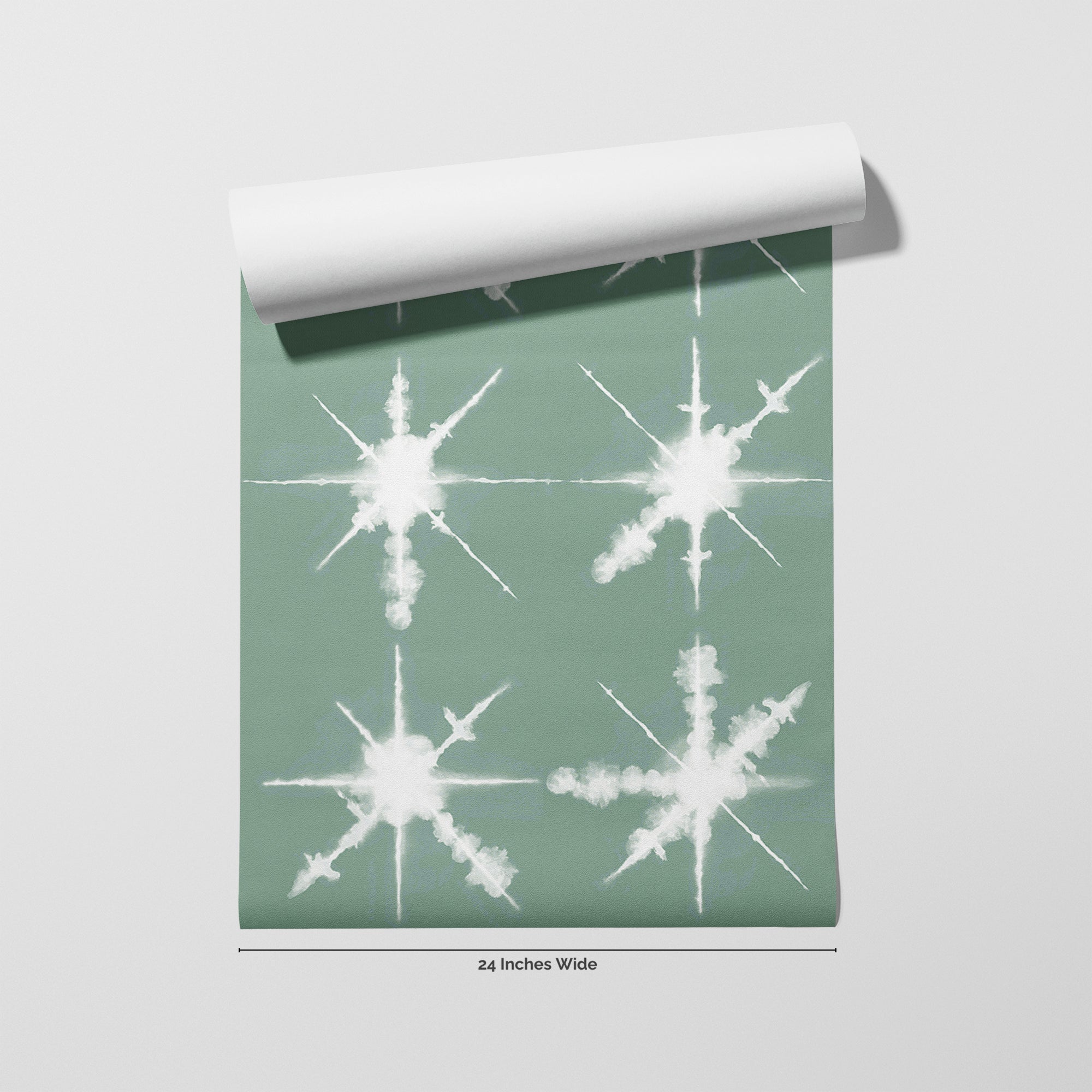 Atomic Sage wallpaper roll, 24 inches wide