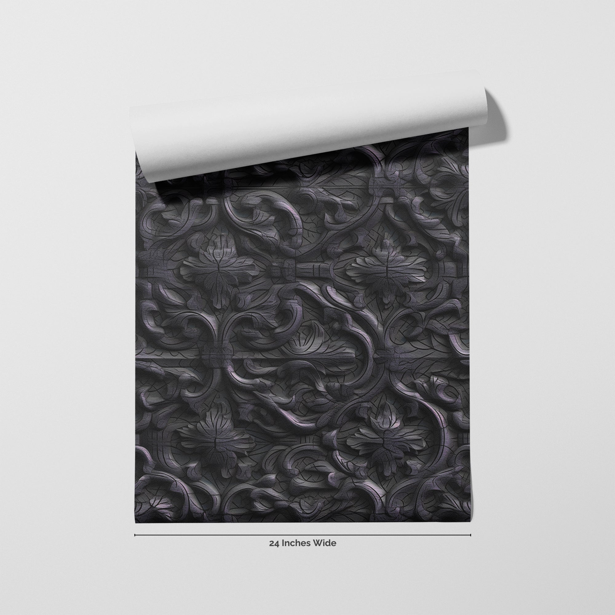 Iron Lace wallpaper roll, 24 inches wide