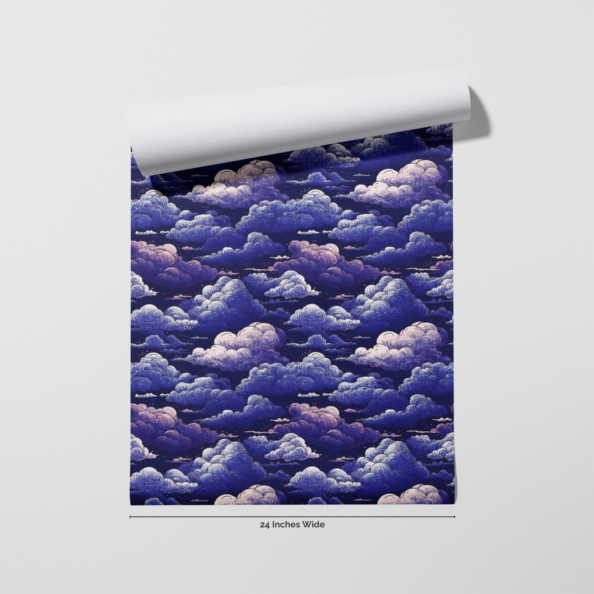 Night Nimbus wallpaper roll, 24 inches wide