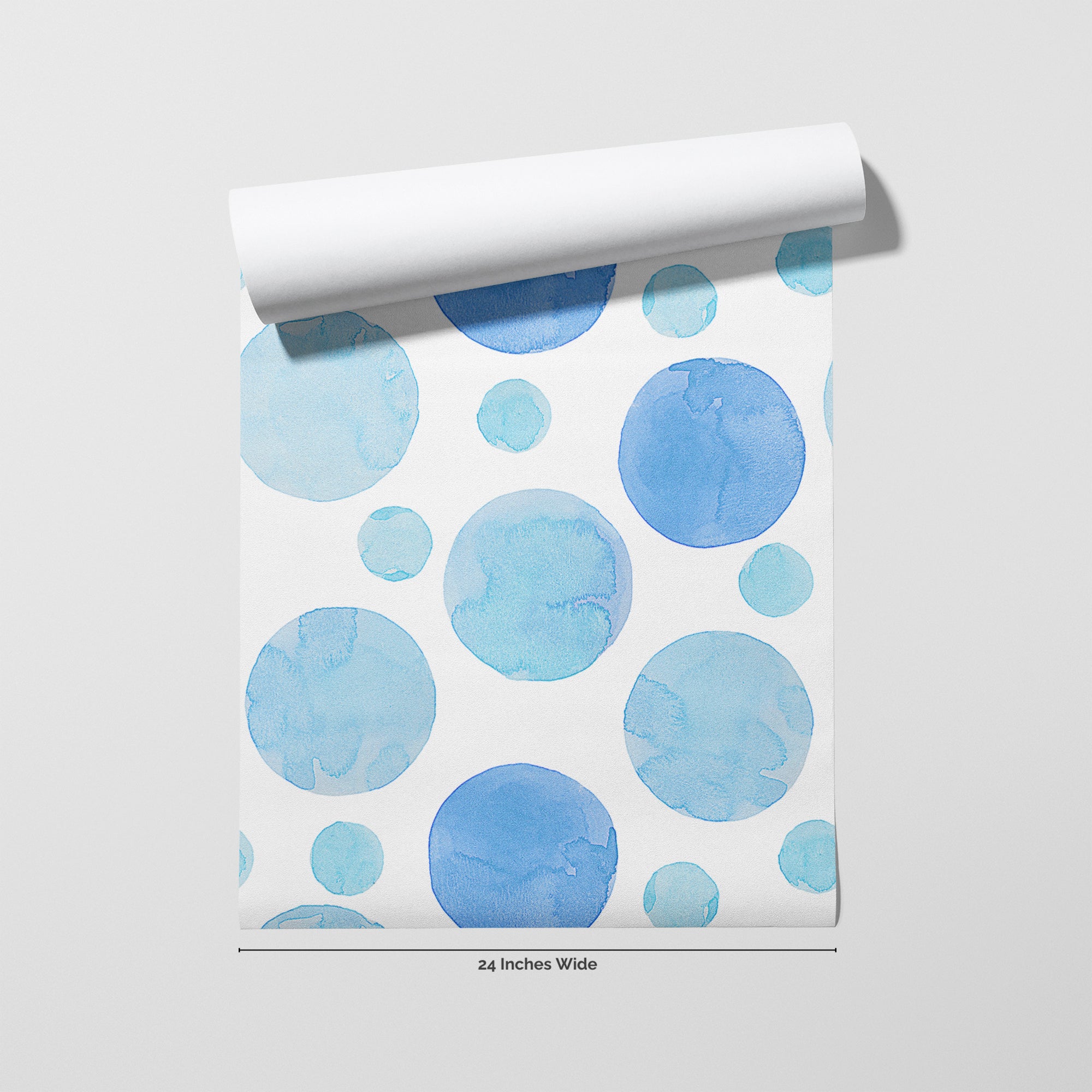 Aqua Dot wallpaper roll, 24 inches wide
