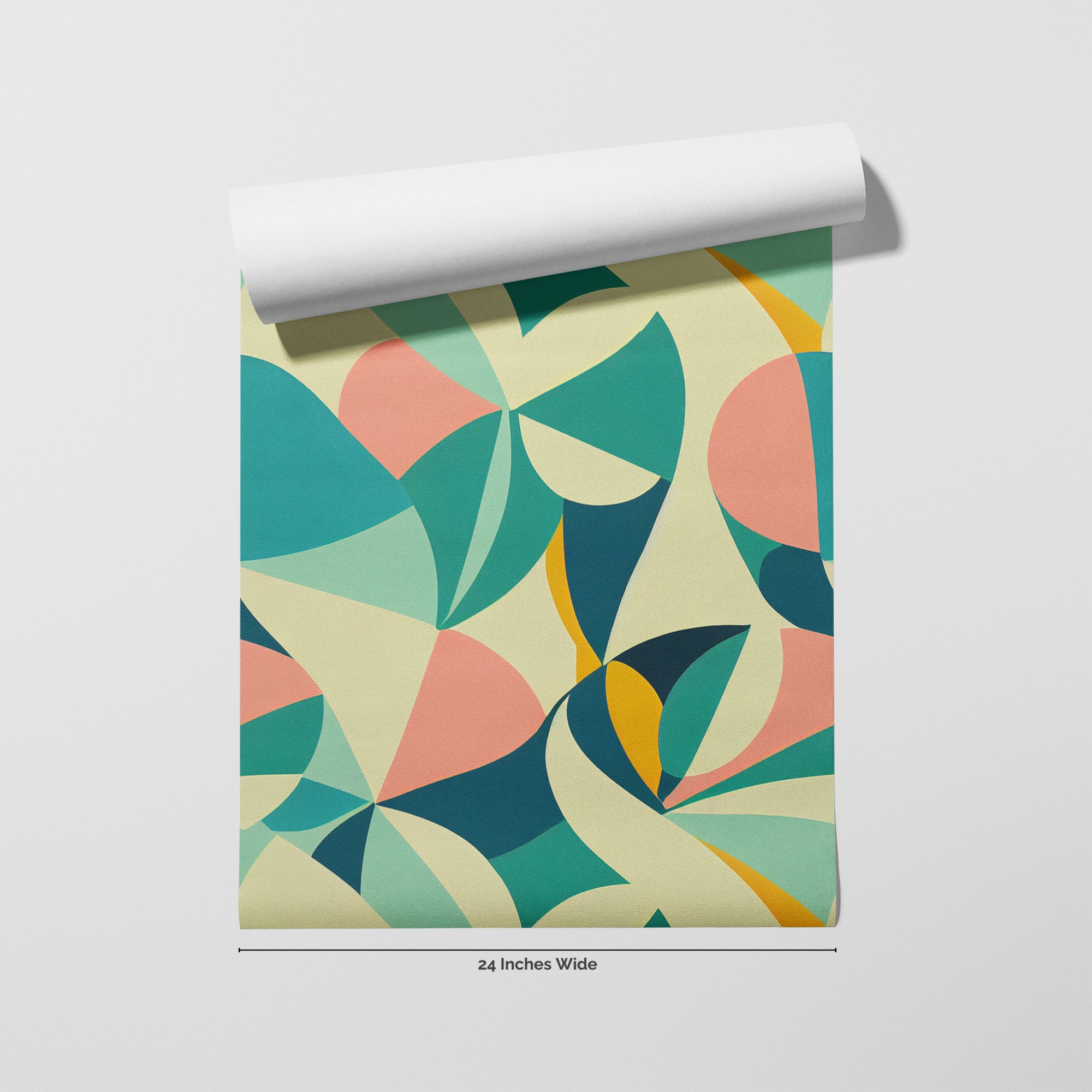 Mod Coral wallpaper roll, 24 inches wide