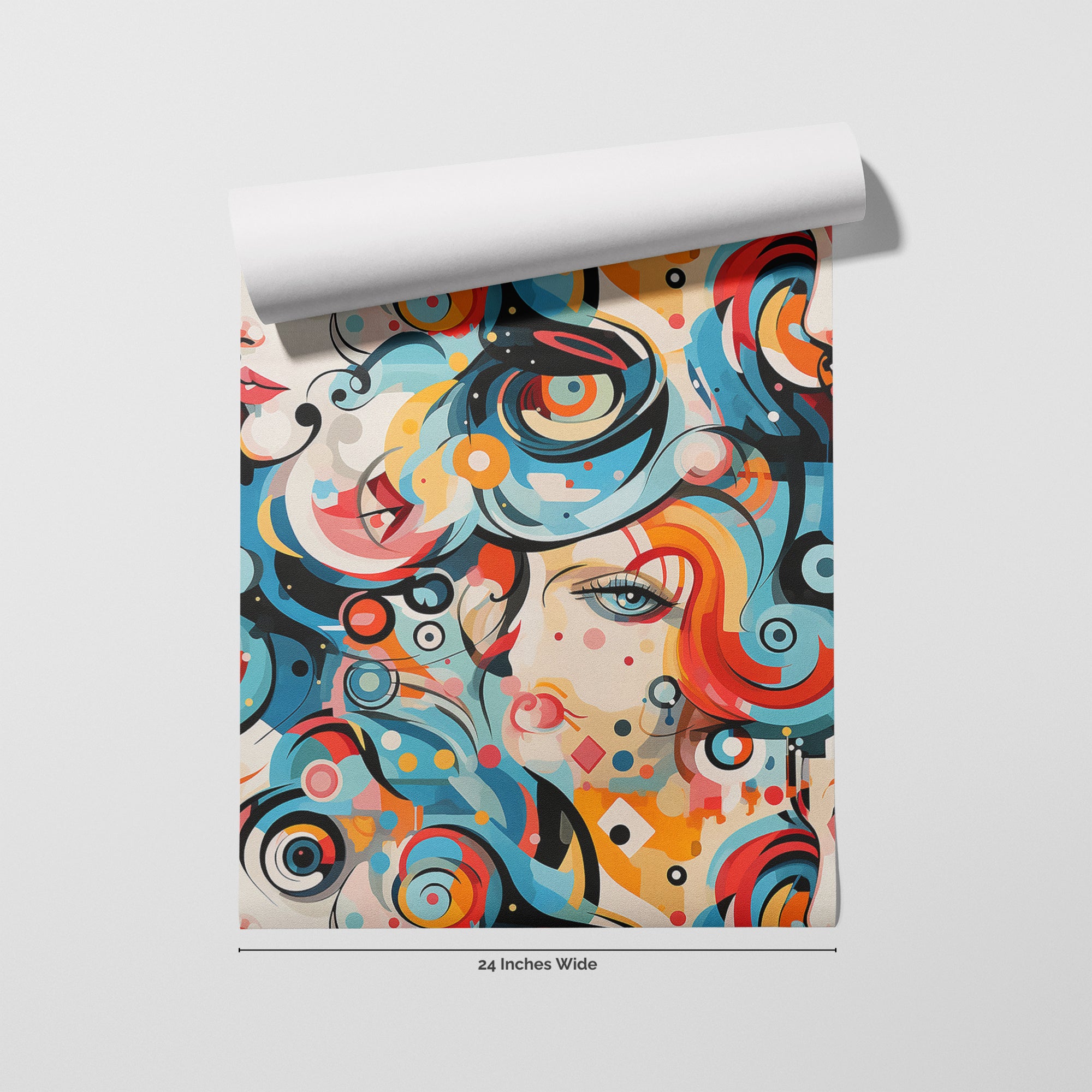 Face Value wallpaper roll, 24 inches wide