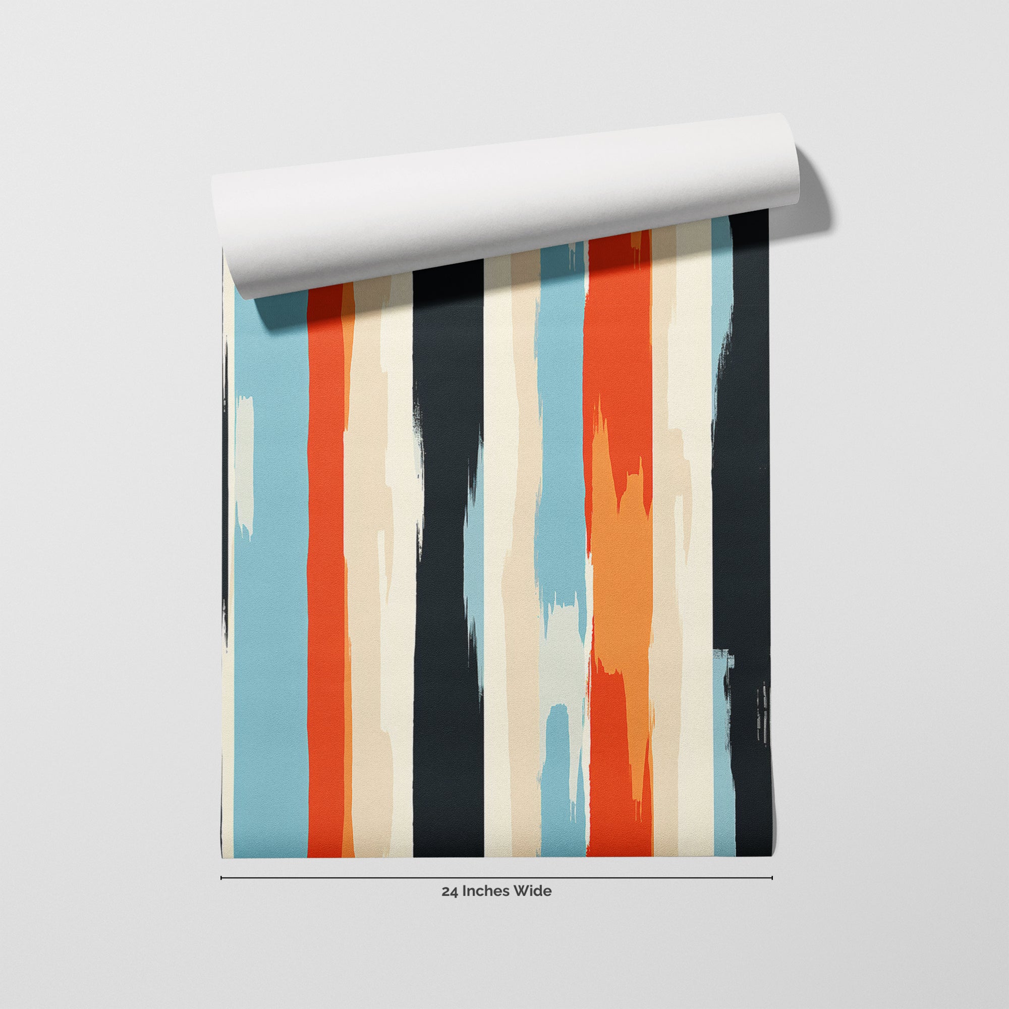 Painter's Stripe wallpaper roll, 24 inches wide