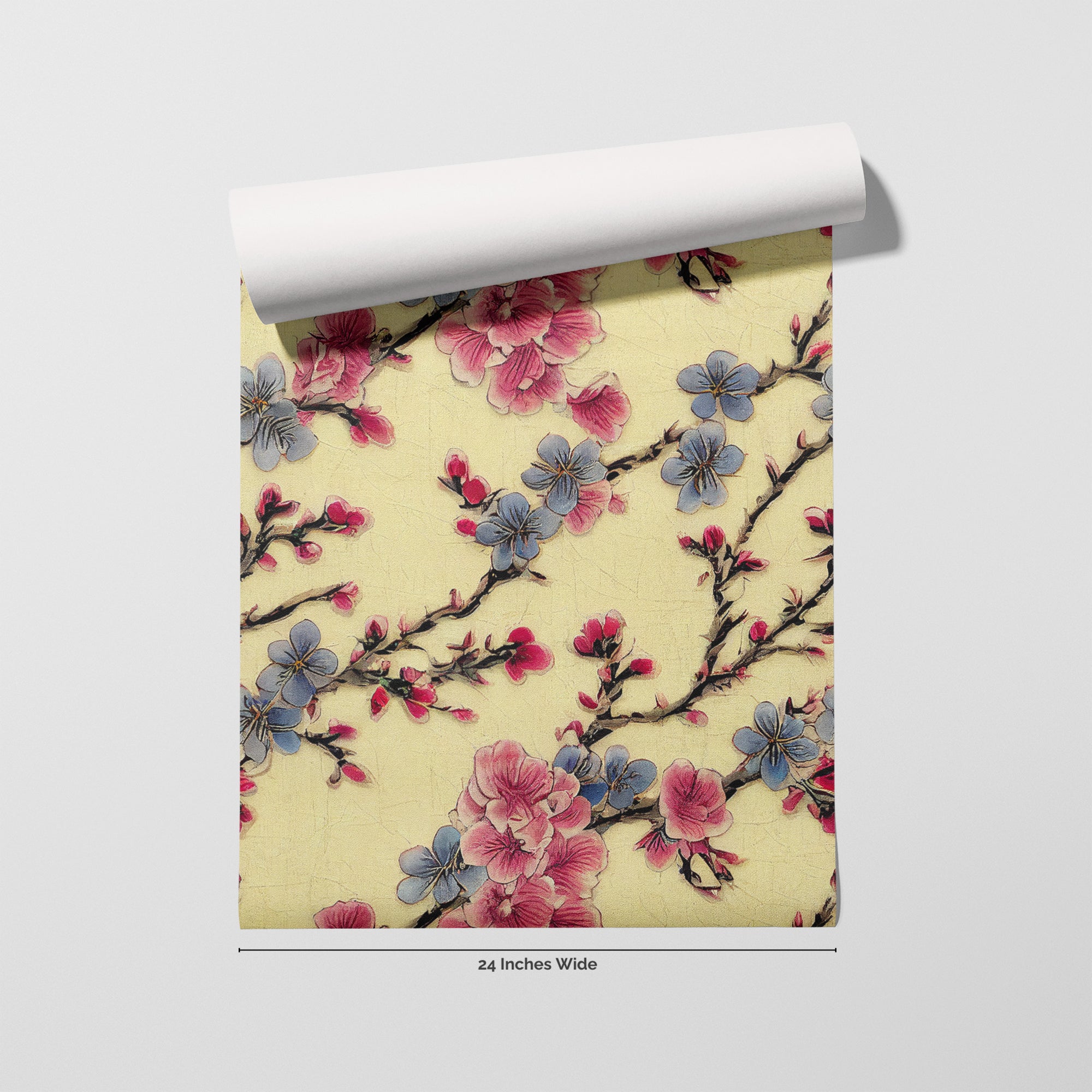 Blossom Pavilion wallpaper roll, 24 inches wide