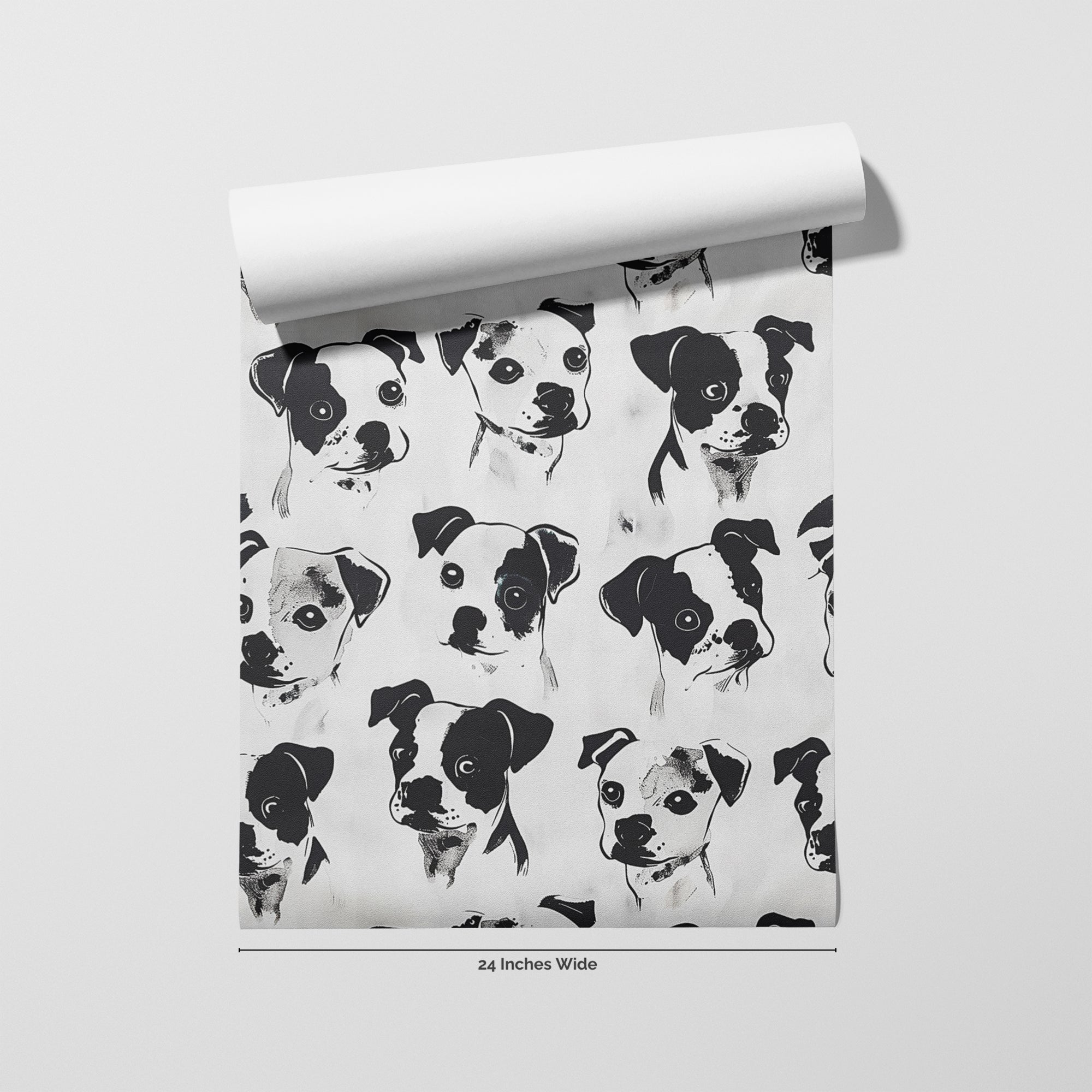 Pup Culture wallpaper roll, 24 inches wide