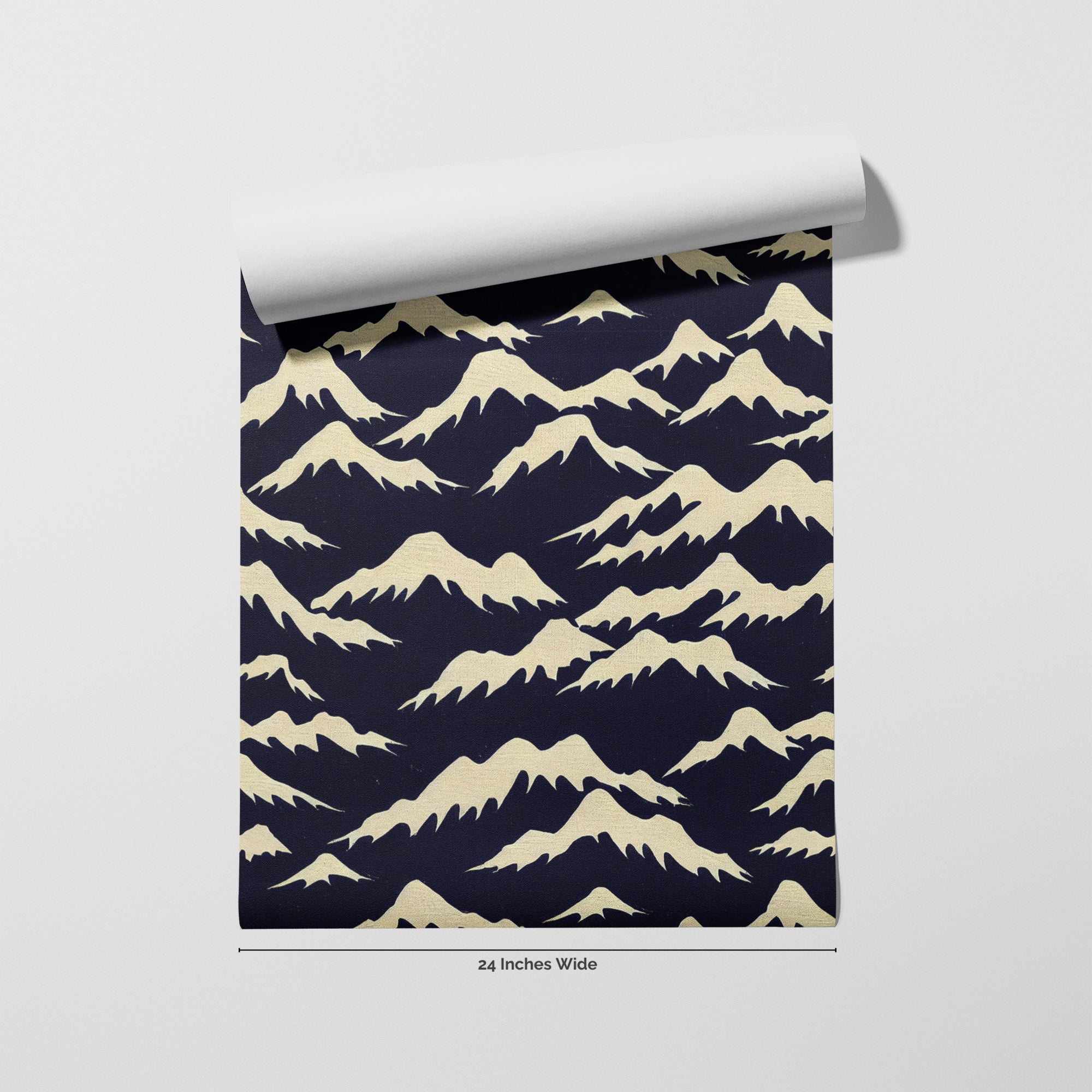 Ink Mountain wallpaper roll, 24 inches wide