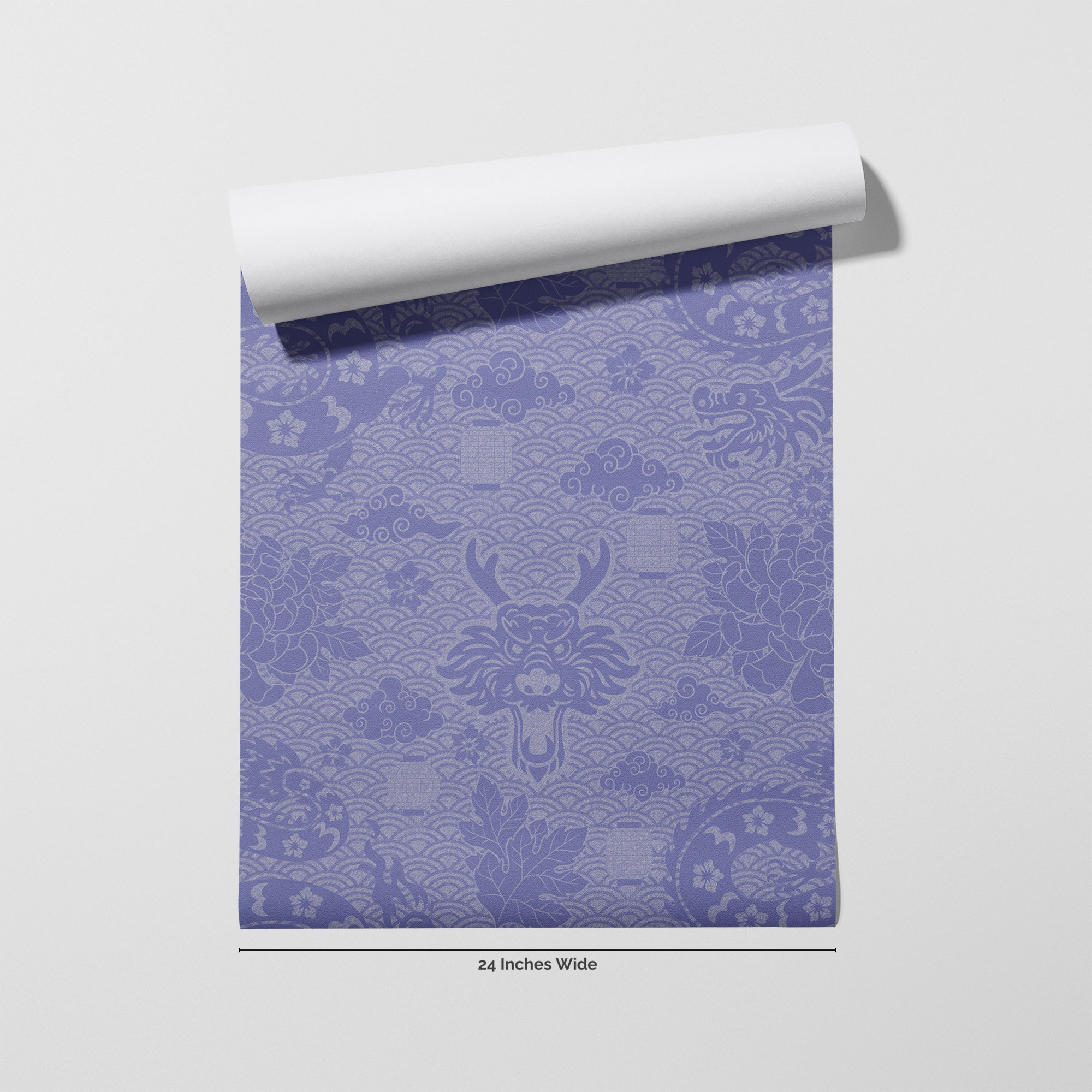 Violet Dragon wallpaper roll, 24 inches wide