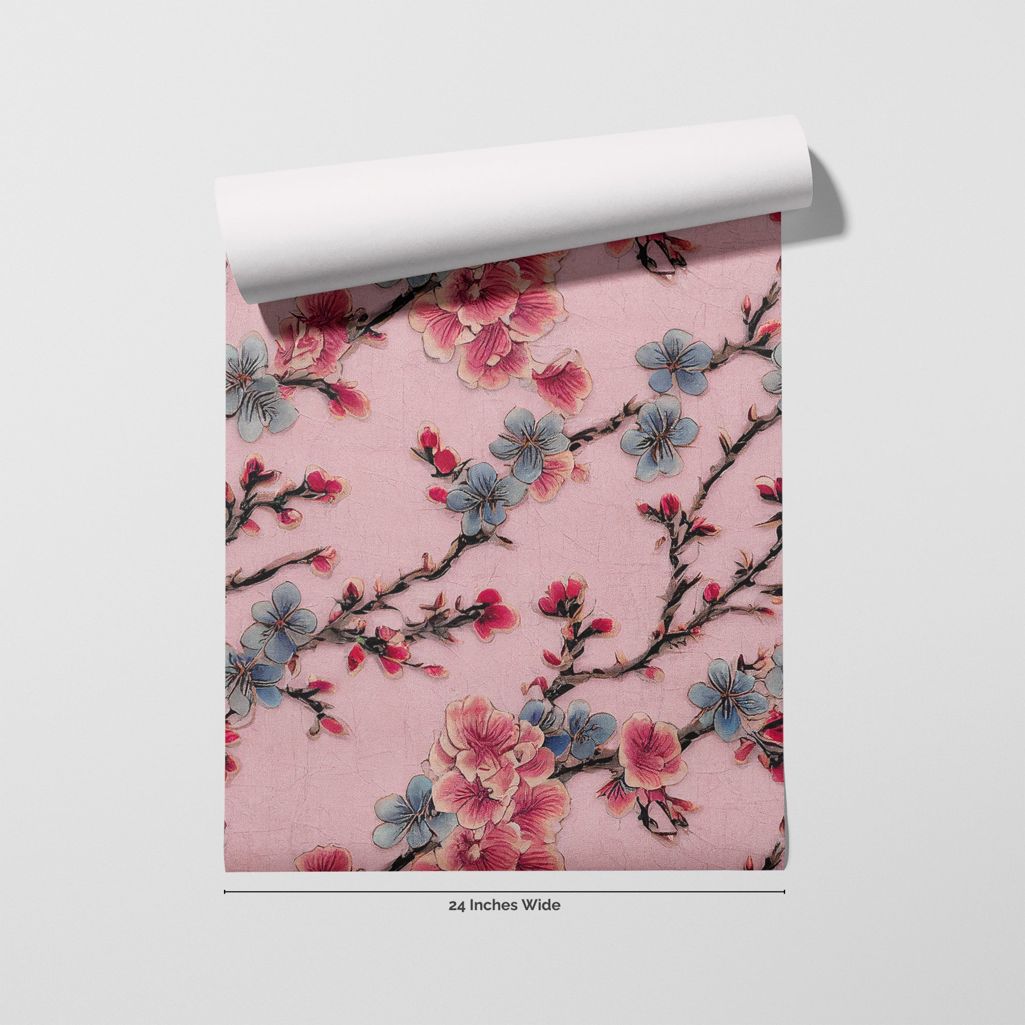 Sakura Blush wallpaper roll, 24 inches wide