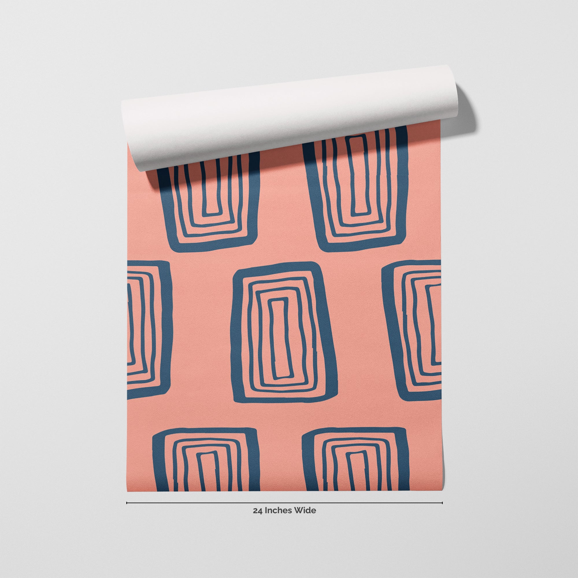 Coral Groove wallpaper roll, 24 inches wide