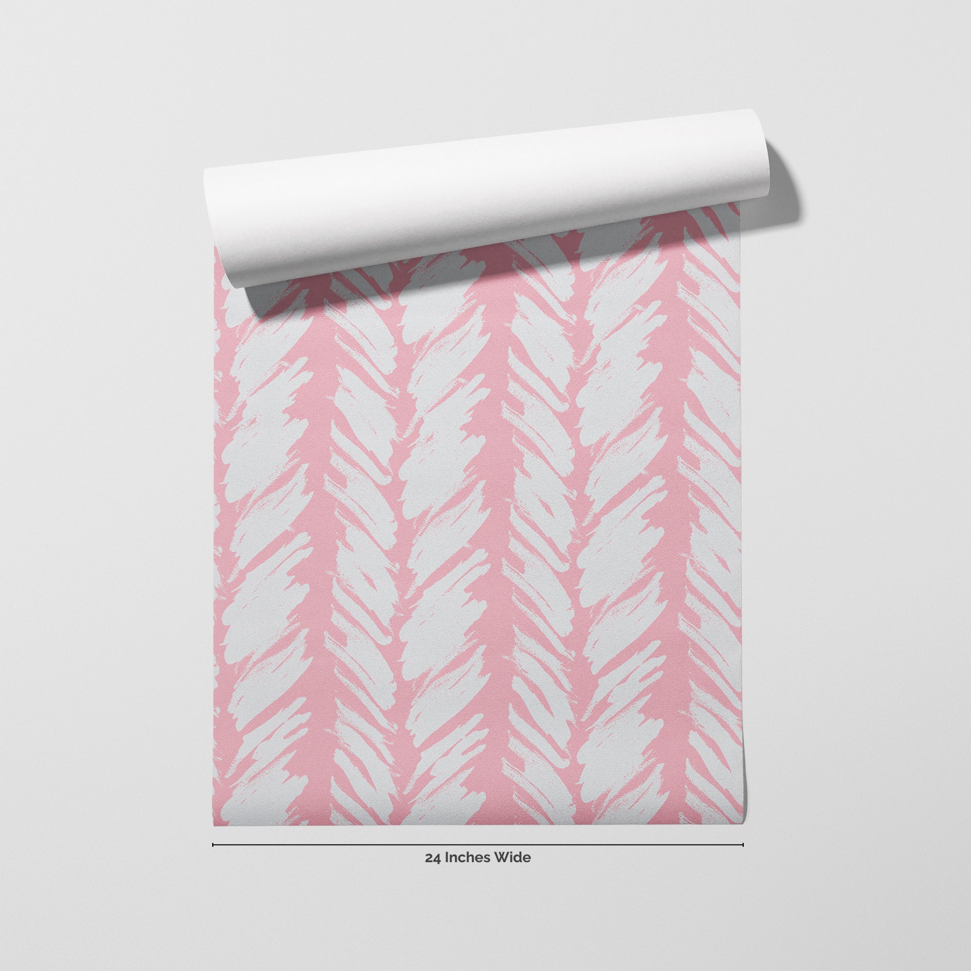 Blush Brush wallpaper roll, 24 inches wide
