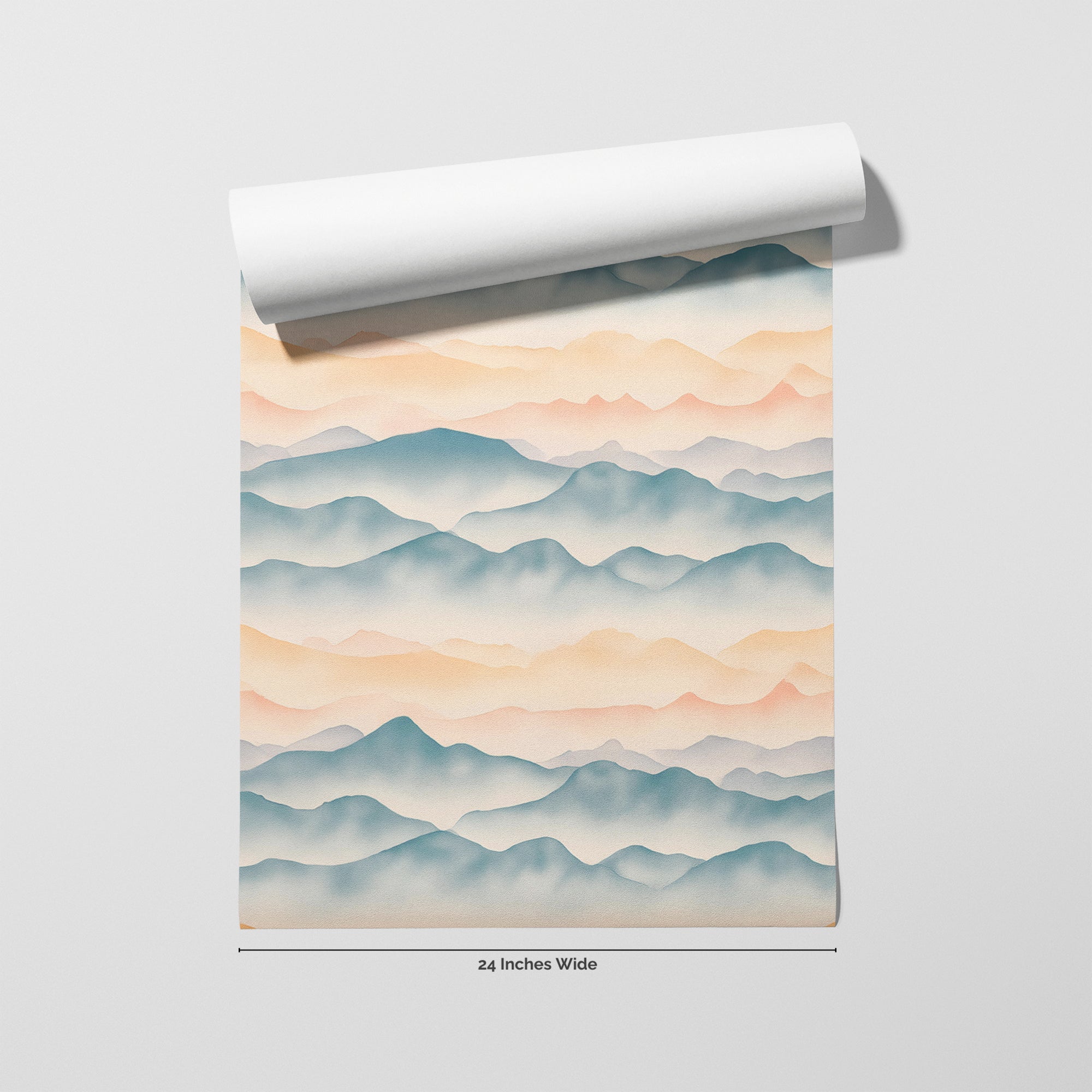 Serene Summit wallpaper roll, 24 inches wide