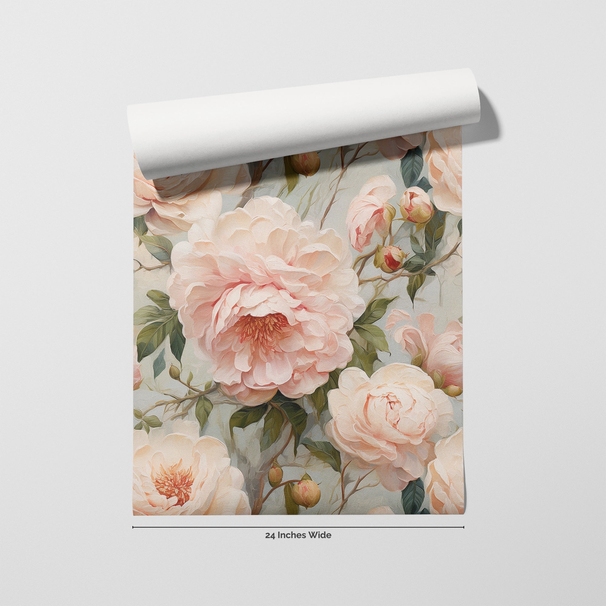 Heirloom Garden wallpaper roll, 24 inches wide