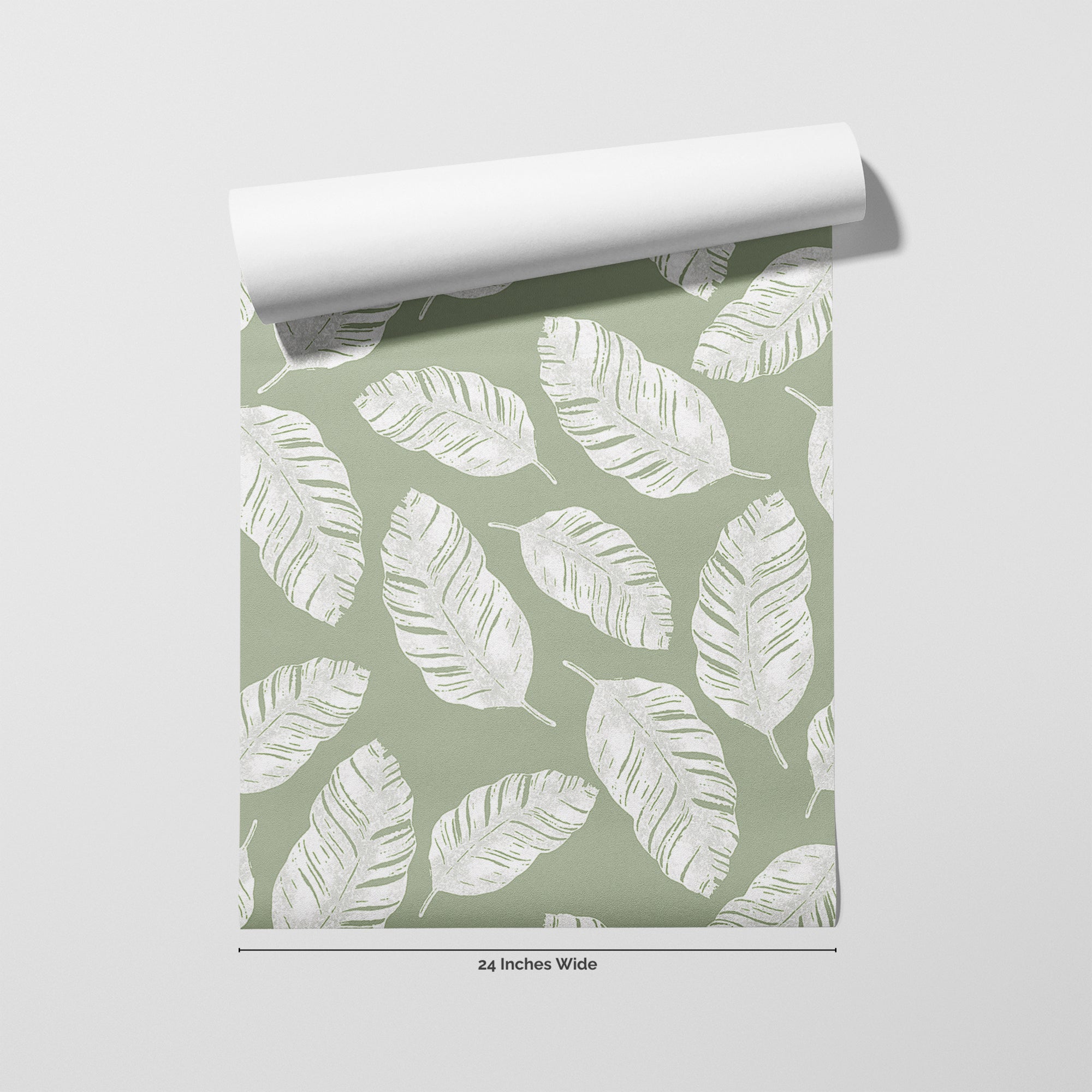 Cabana Sage wallpaper roll, 24 inches wide