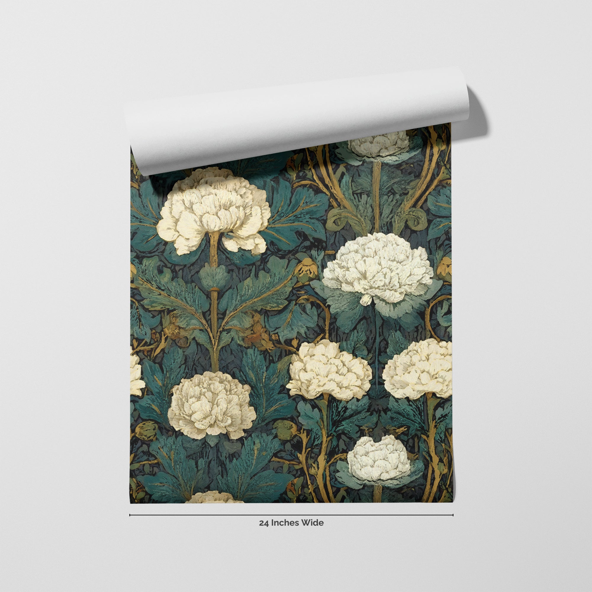 Nouveau Garden wallpaper roll, 24 inches wide