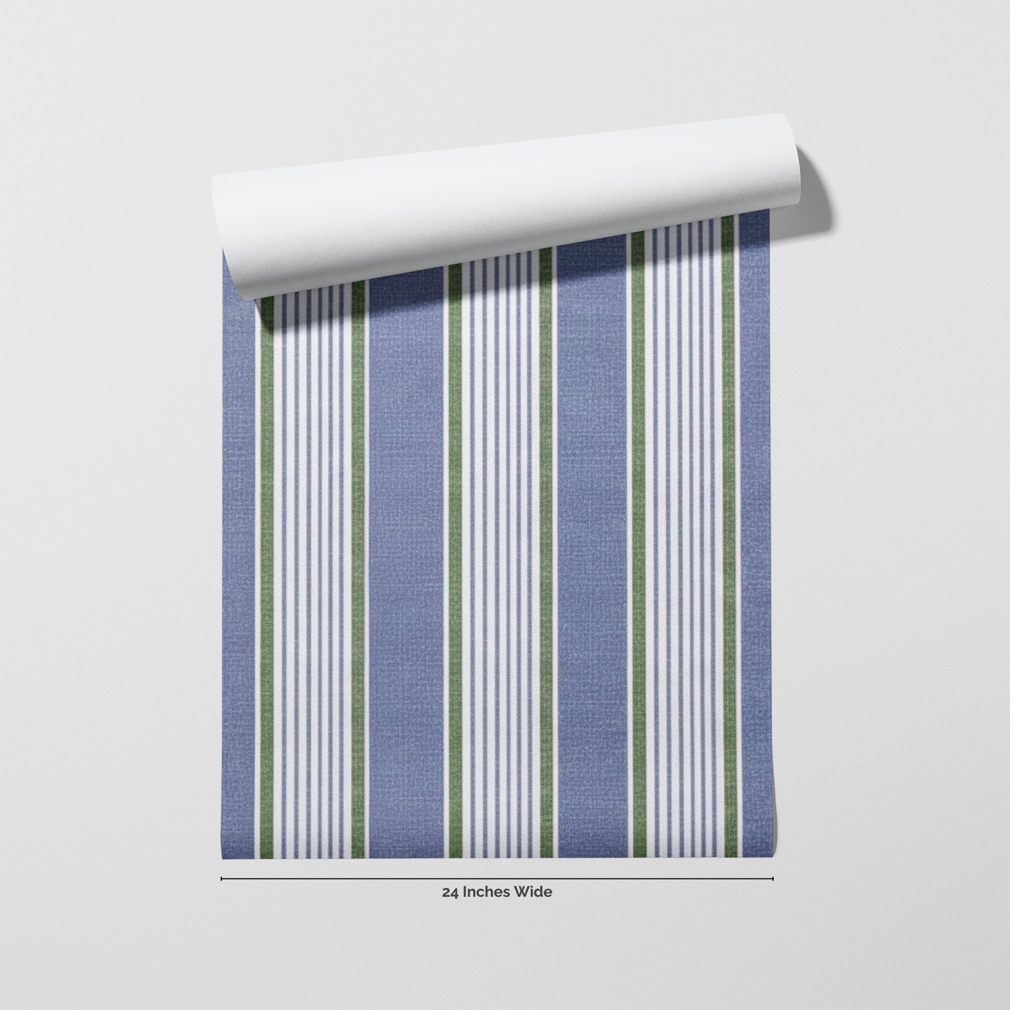 Juniper Stripe wallpaper roll, 24 inches wide