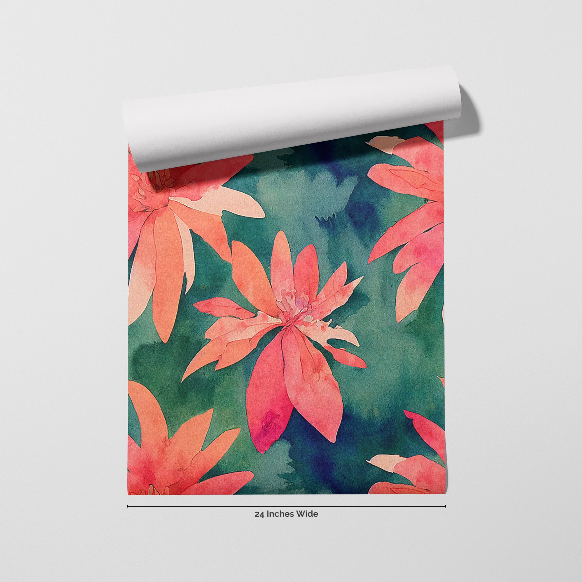 Island Bloom wallpaper roll, 24 inches wide
