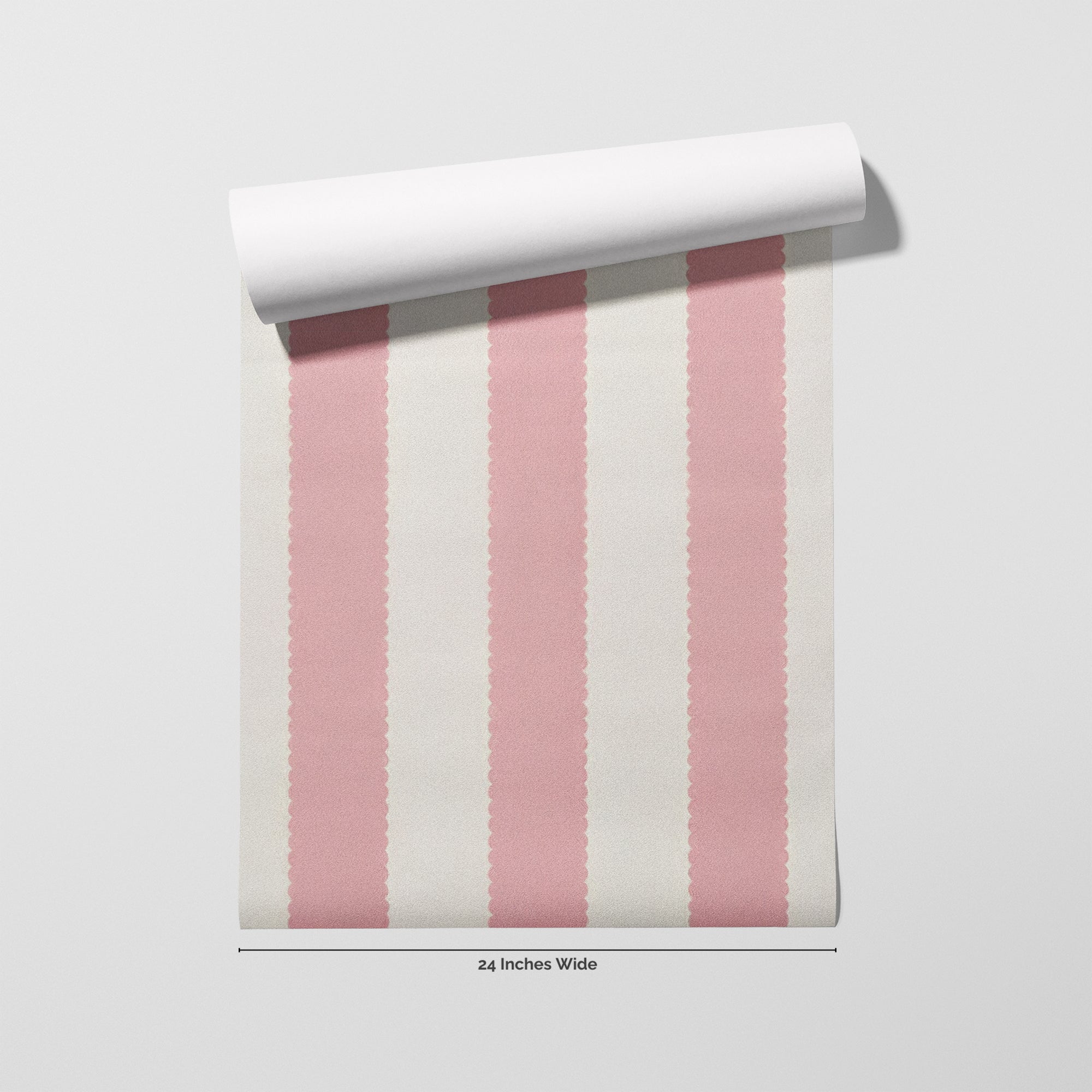 Sugar Scallop wallpaper roll, 24 inches wide