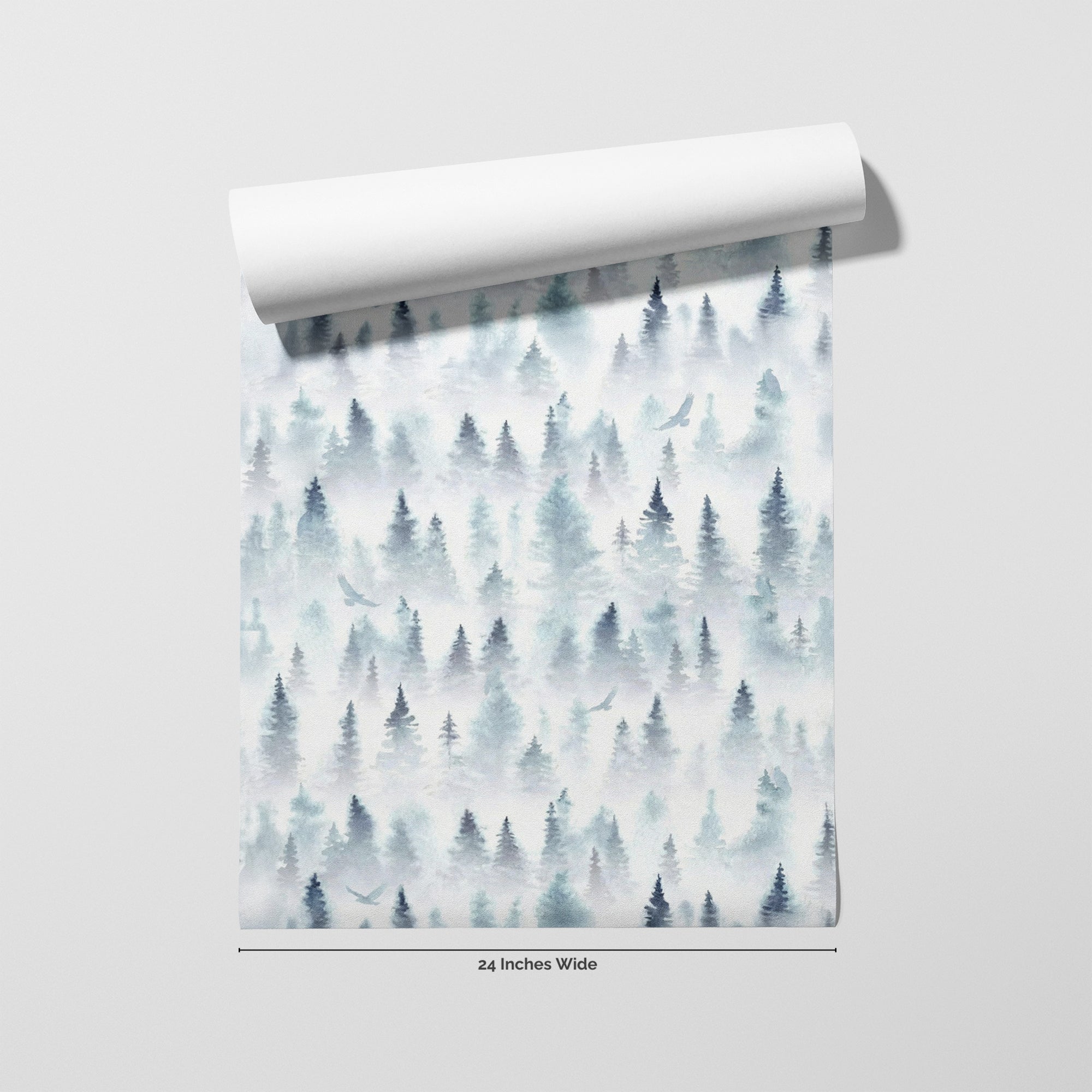 Nordic Mist wallpaper roll, 24 inches wide