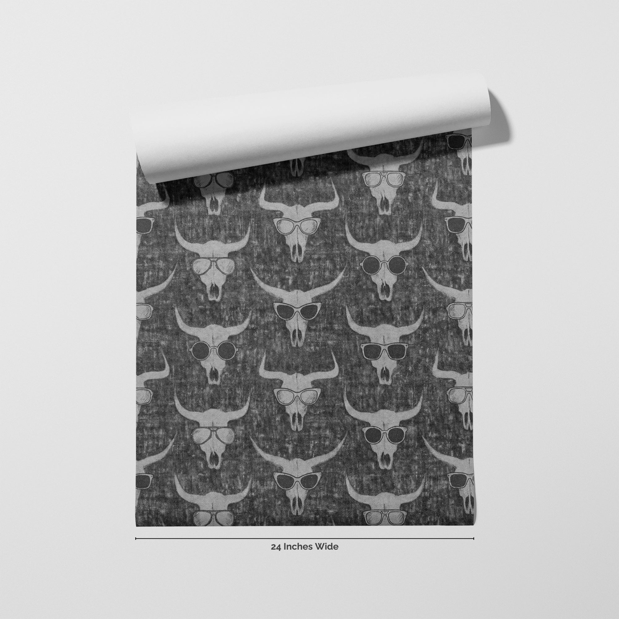 Longhorn Saloon wallpaper roll, 24 inches wide