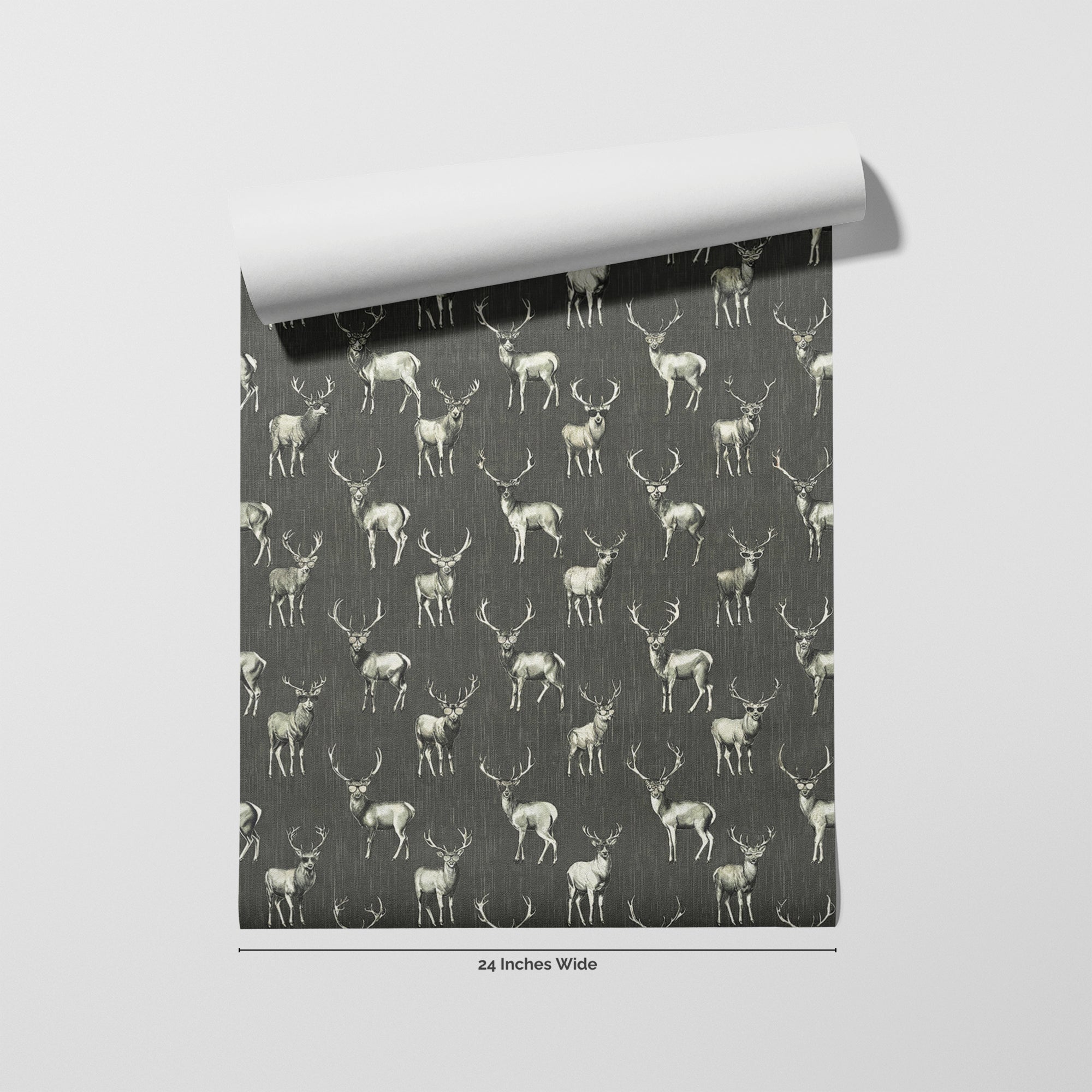 Shady Stag wallpaper roll, 24 inches wide