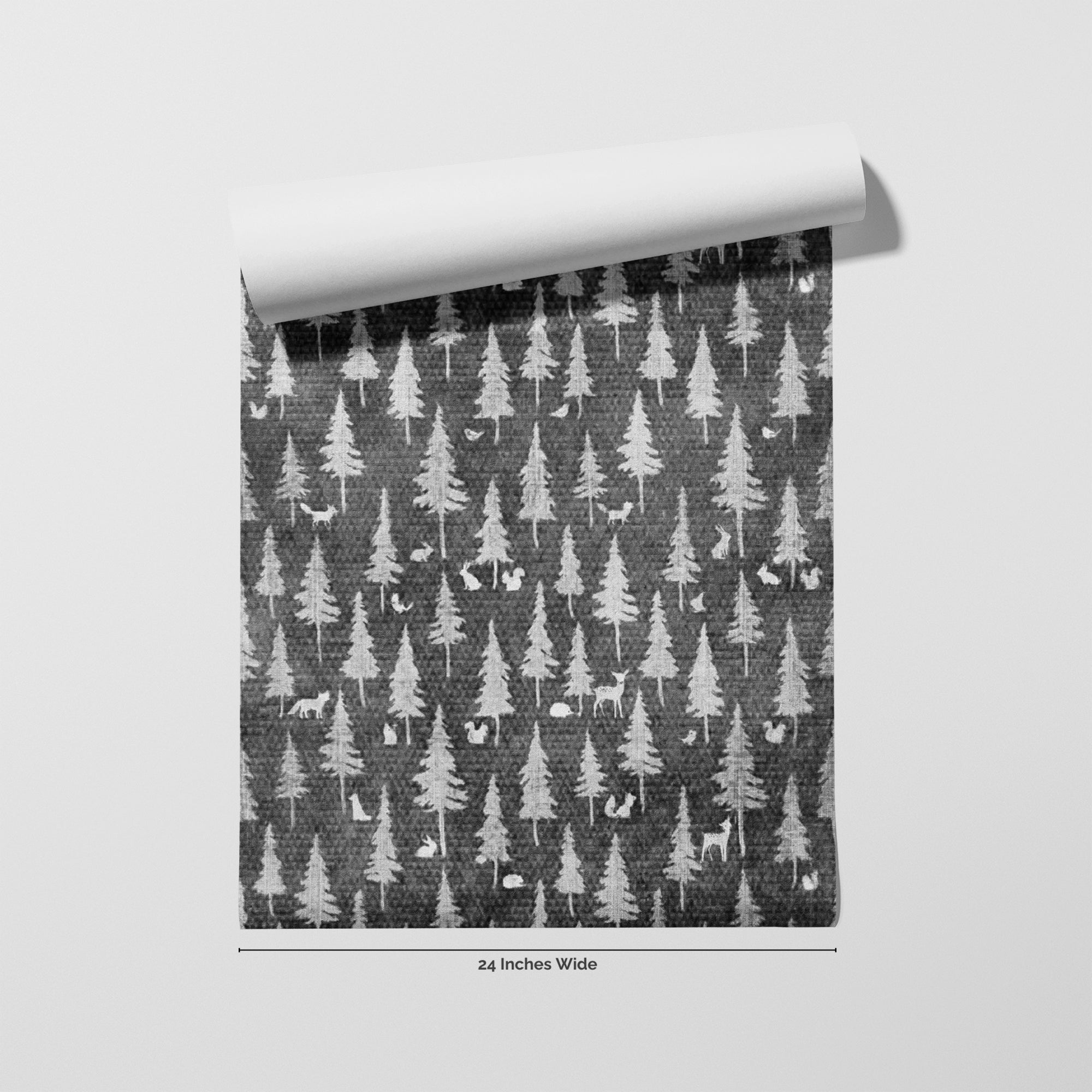 Night Woodland wallpaper roll, 24 inches wide