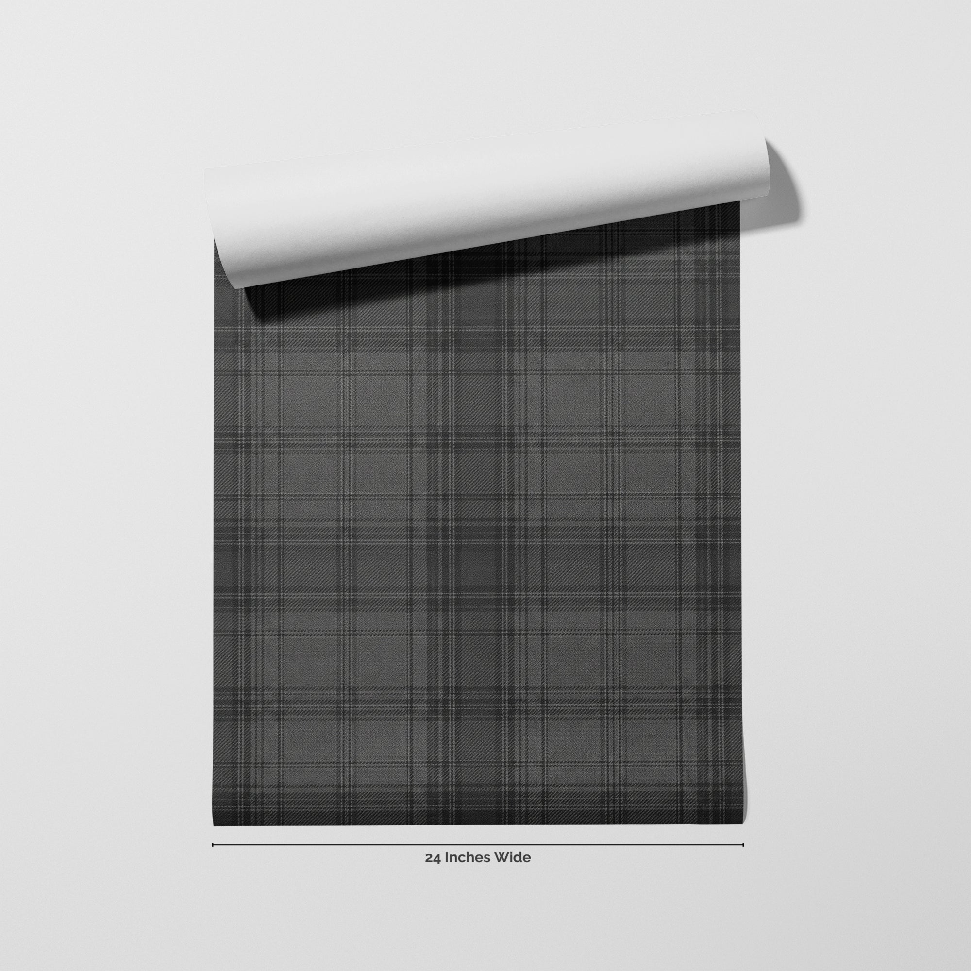 Charcoal Flannel wallpaper roll, 24 inches wide