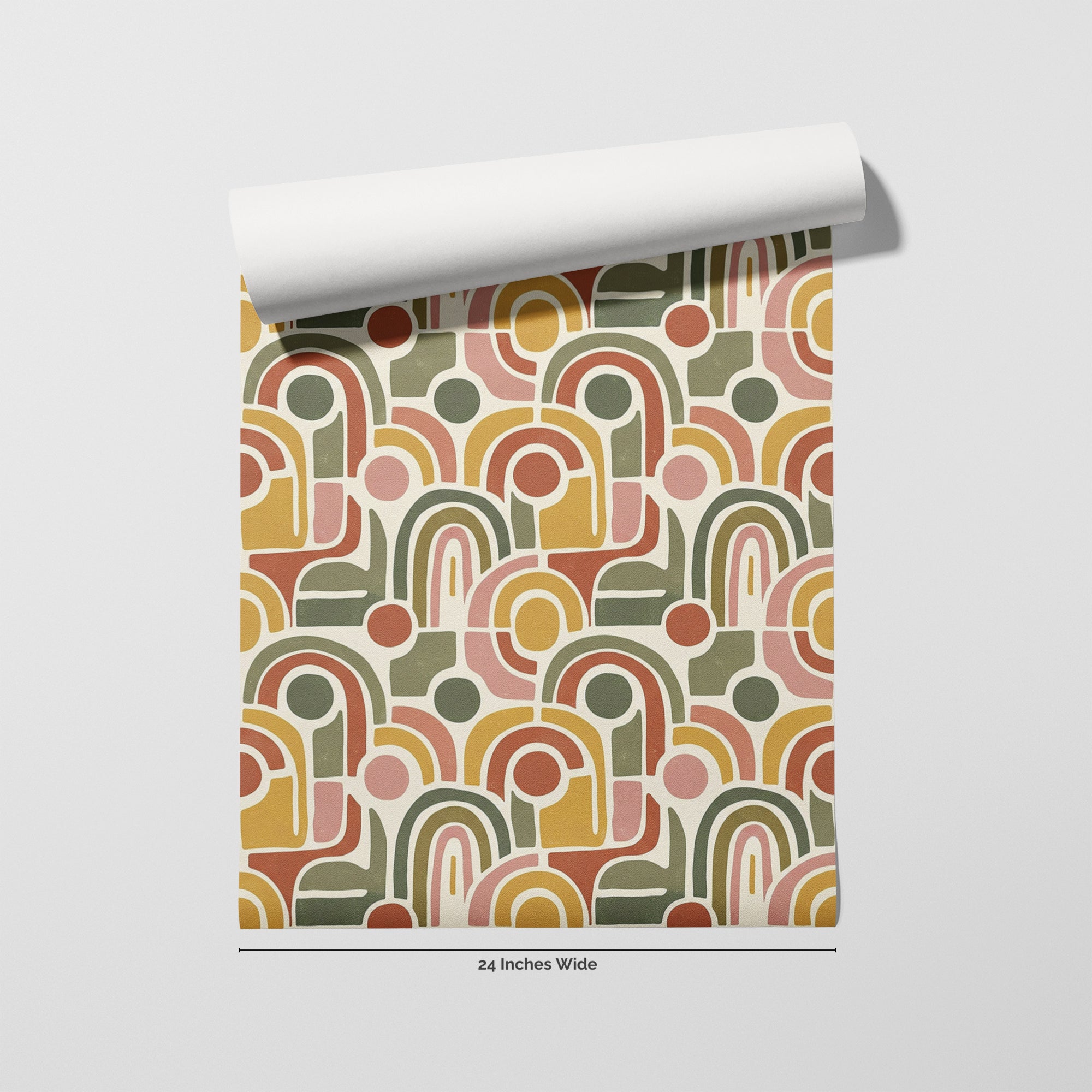 Rainbow Arcade wallpaper roll, 24 inches wide