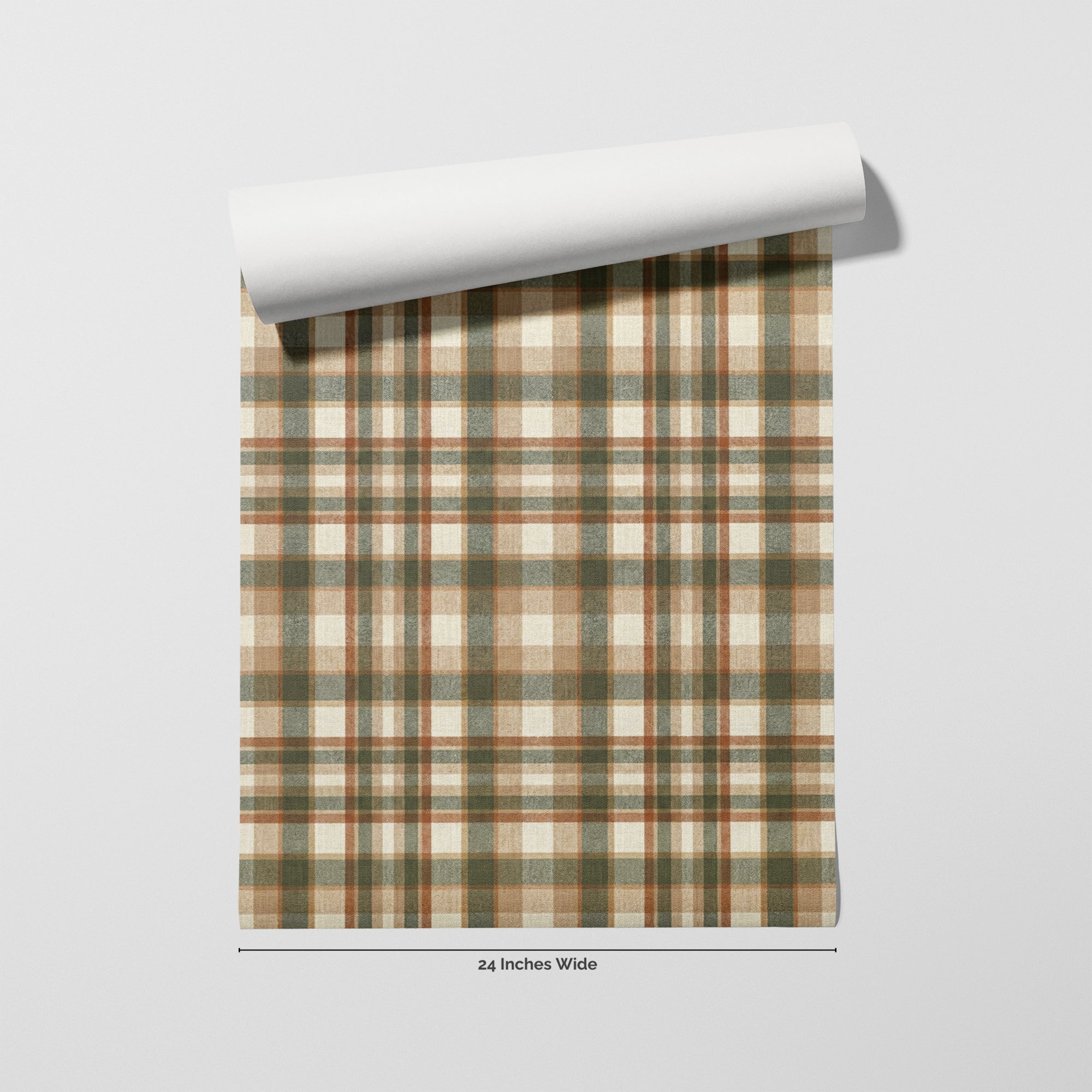 Lodge Flannel wallpaper roll, 24 inches wide