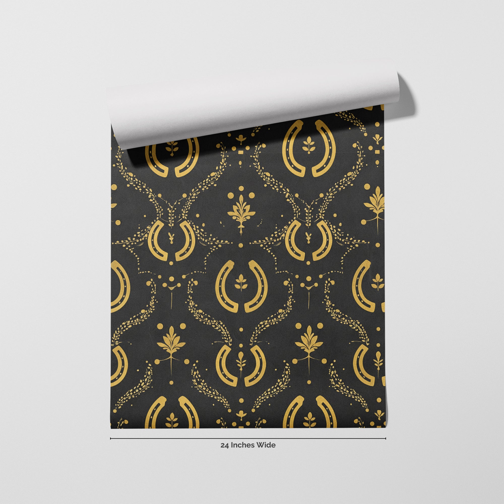 Gilded Rodeo wallpaper roll, 24 inches wide