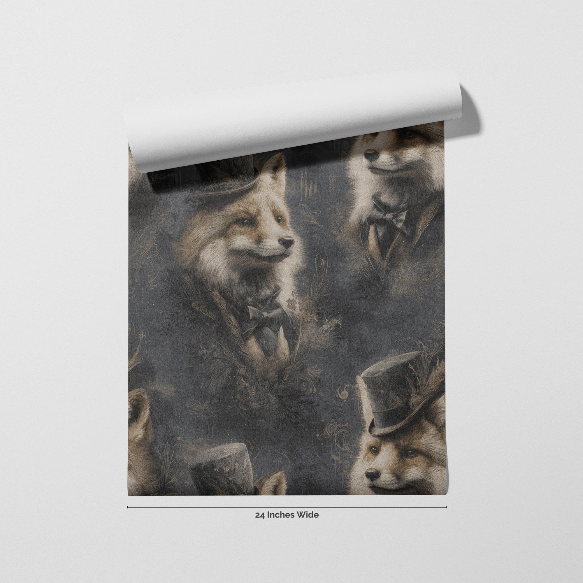 Foxglove Noir wallpaper roll, 24 inches wide