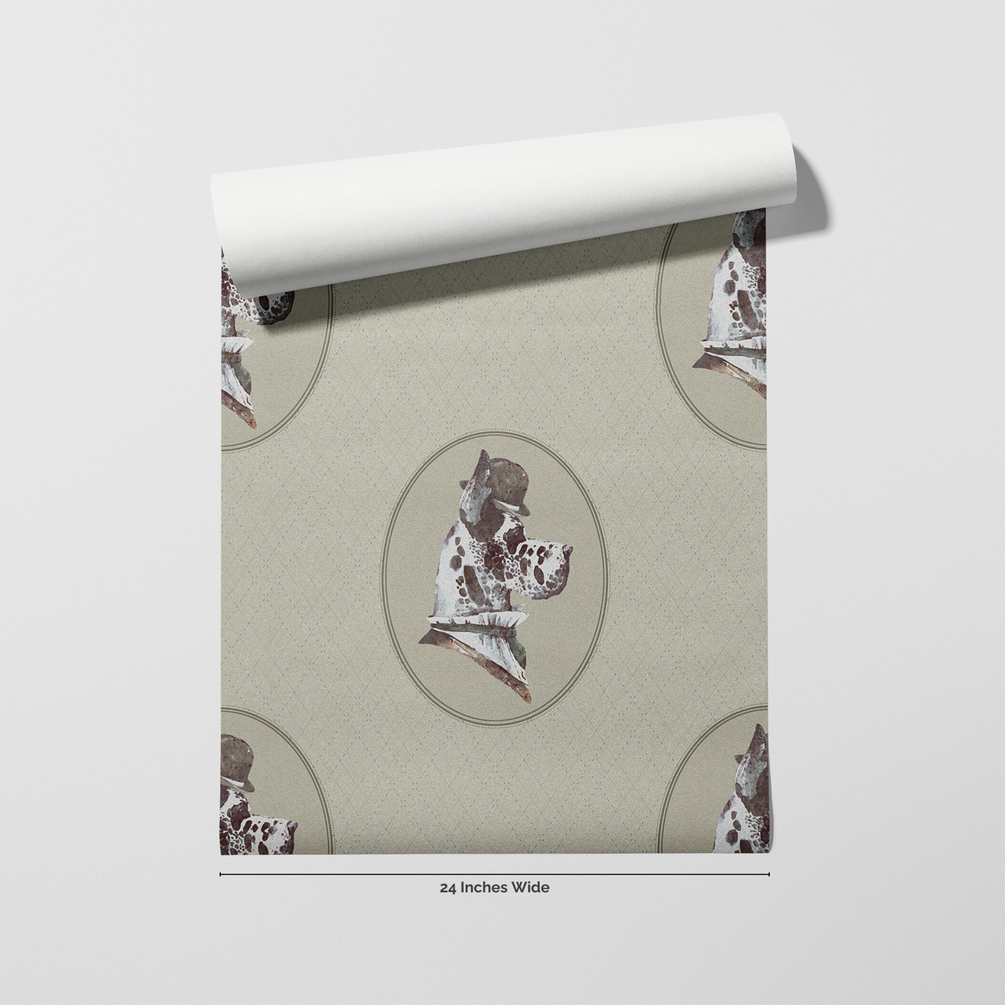 Puppy Parade wallpaper roll, 24 inches wide