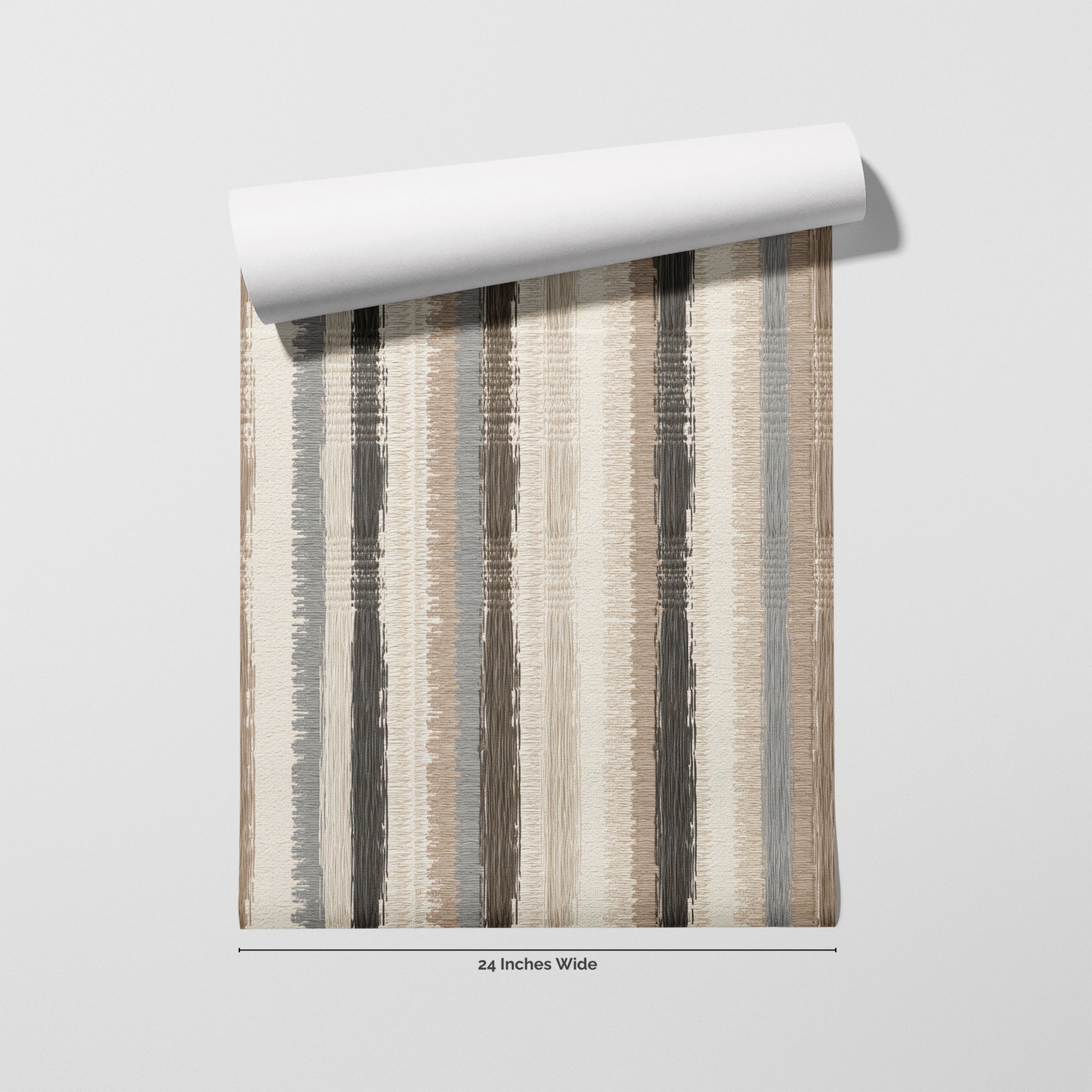 Homespun Stripe wallpaper roll, 24 inches wide