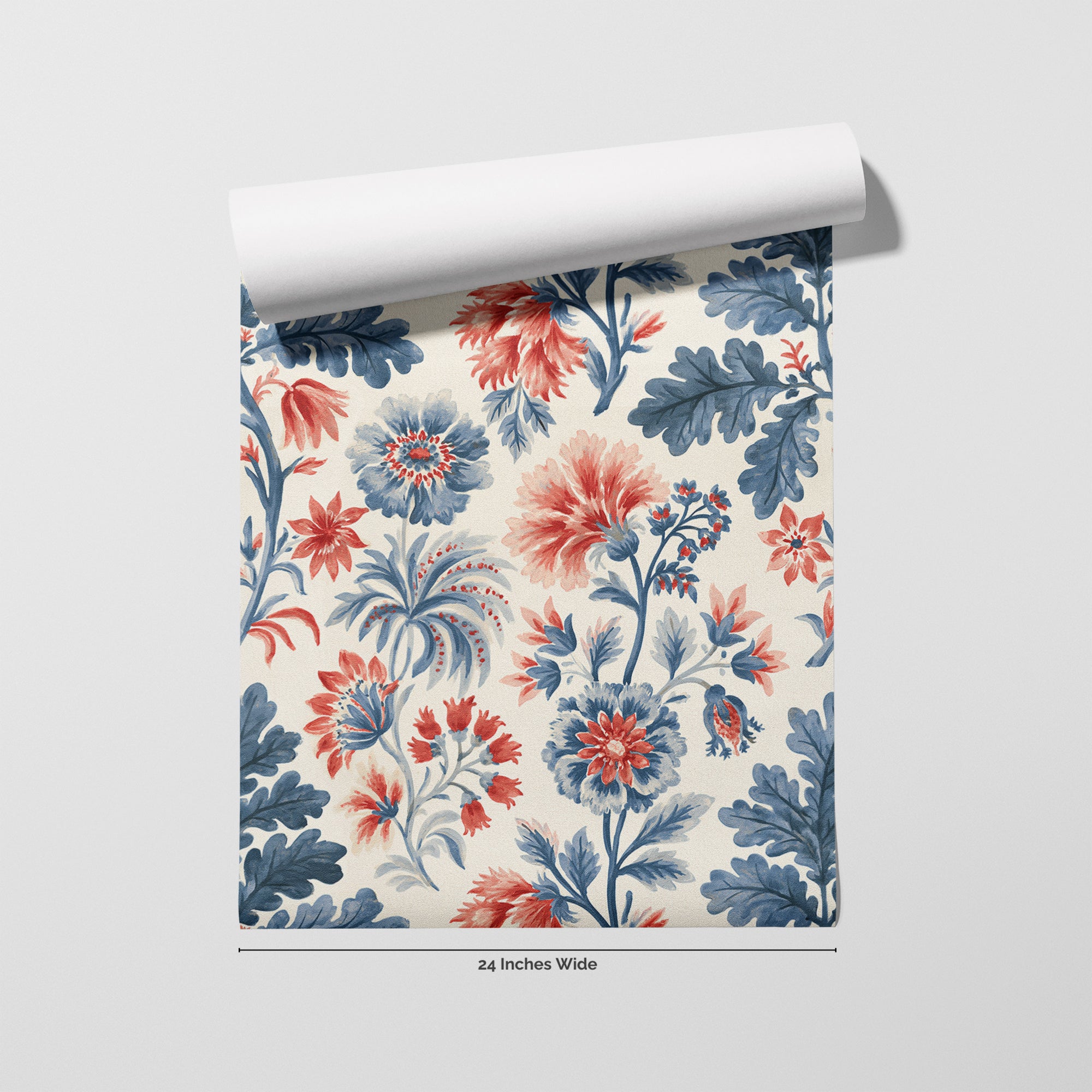 Oakleaf Chintz wallpaper roll, 24 inches wide