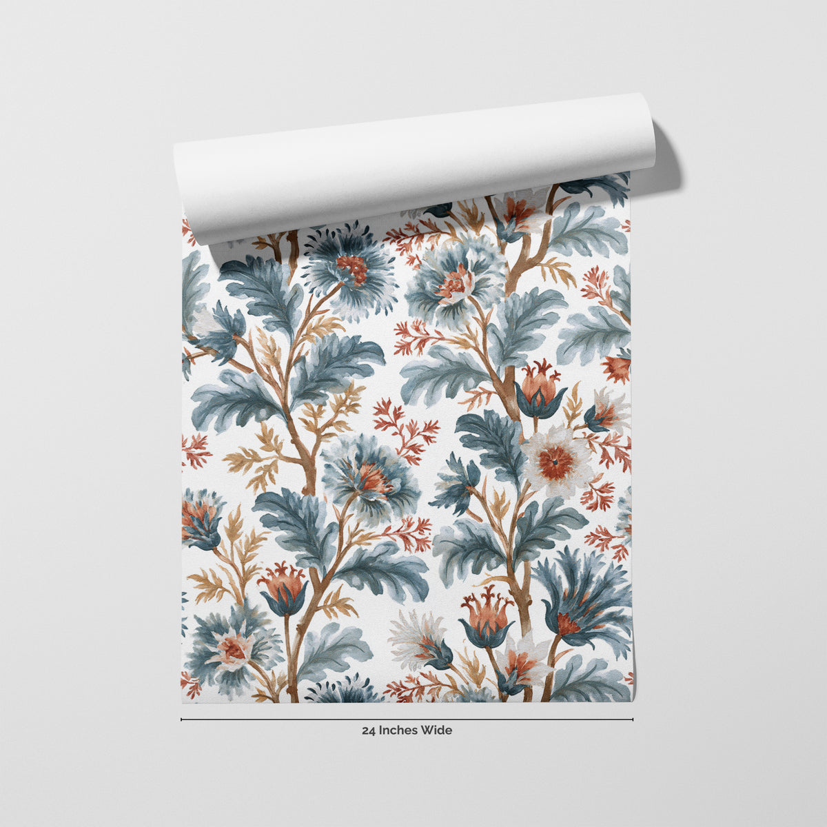 Delft Branch wallpaper roll, 24 inches wide