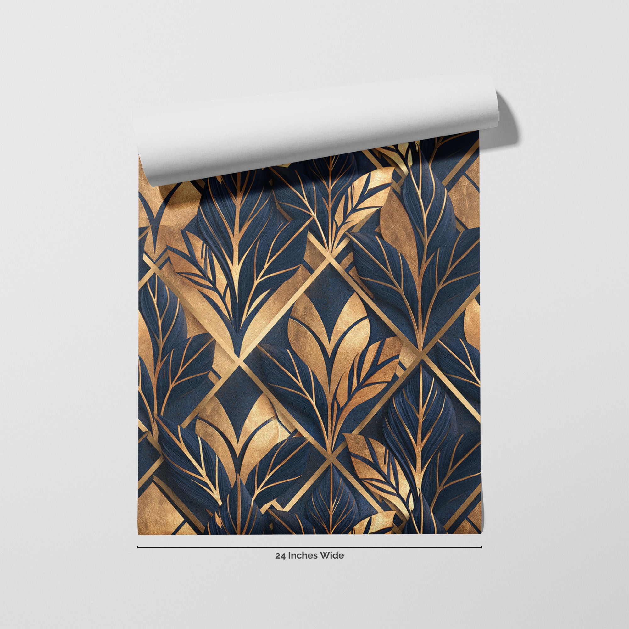 Sapphire Marquee wallpaper roll, 24 inches wide