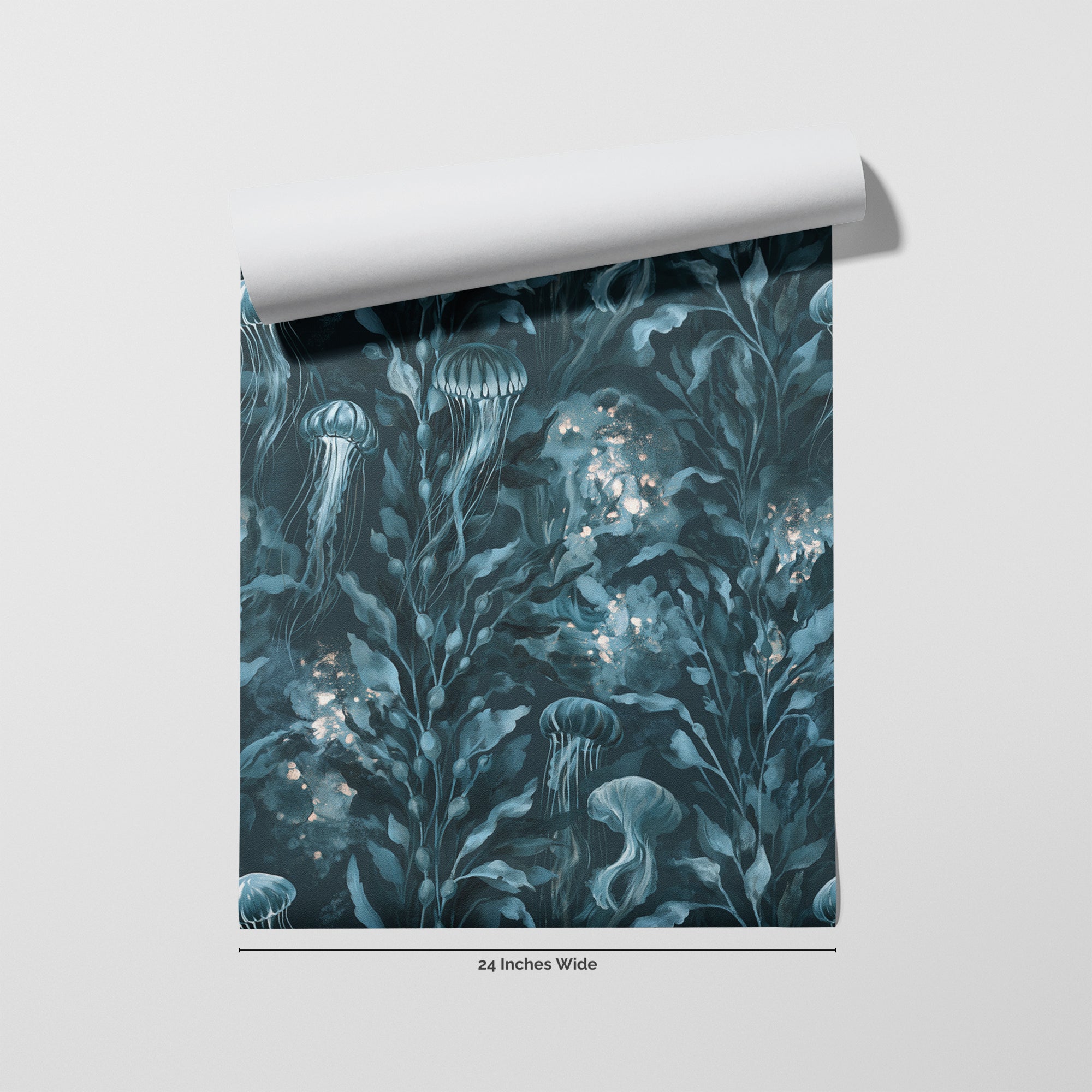 Moon Jelly wallpaper roll, 24 inches wide
