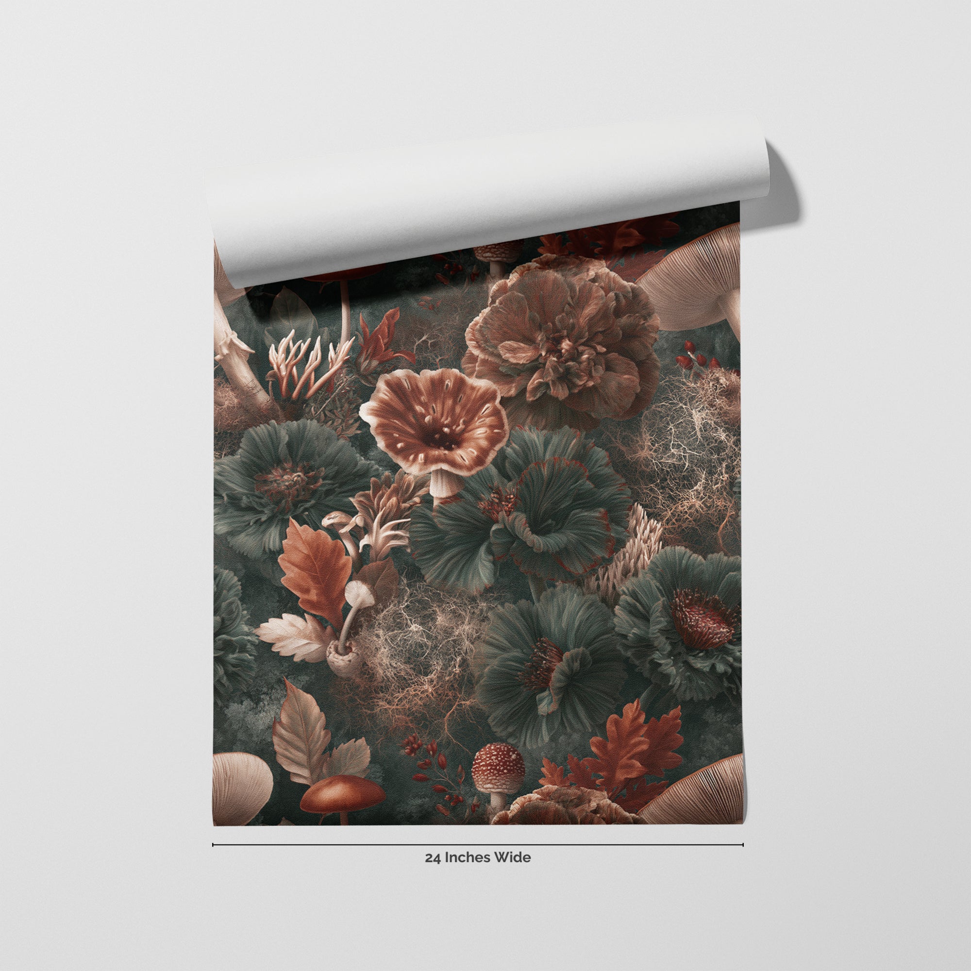 Ember Forage wallpaper roll, 24 inches wide