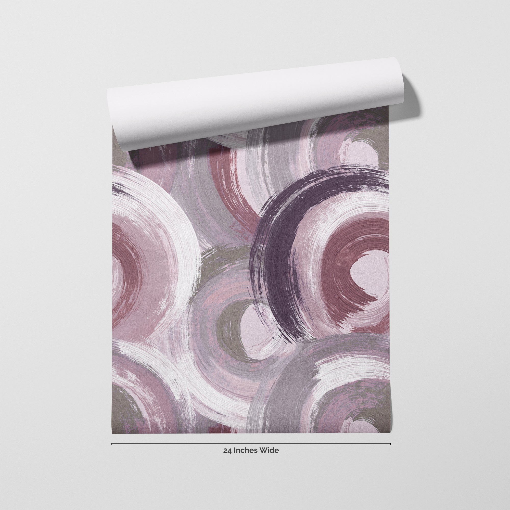 Mauve Halo wallpaper roll, 24 inches wide