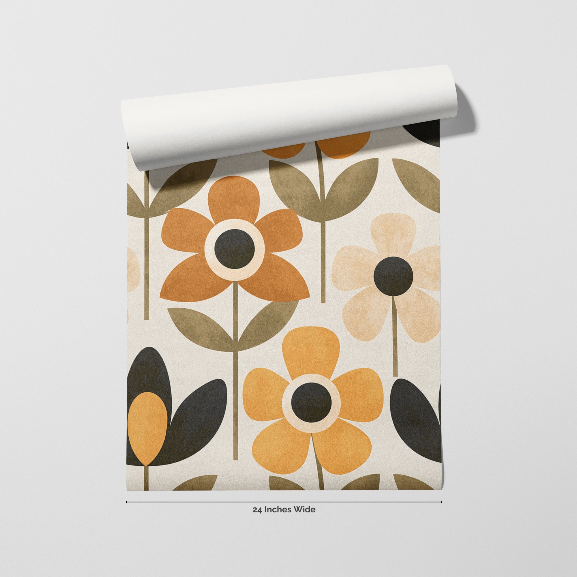 Marmalade Mod wallpaper roll, 24 inches wide