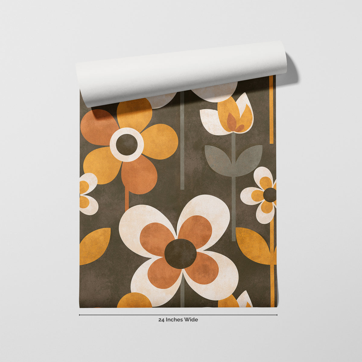Toffee Mod wallpaper roll, 24 inches wide