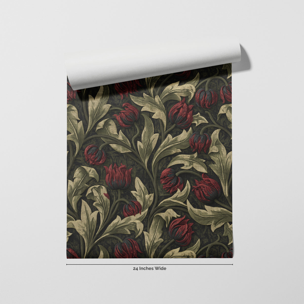 Shadow Tulip wallpaper roll, 24 inches wide
