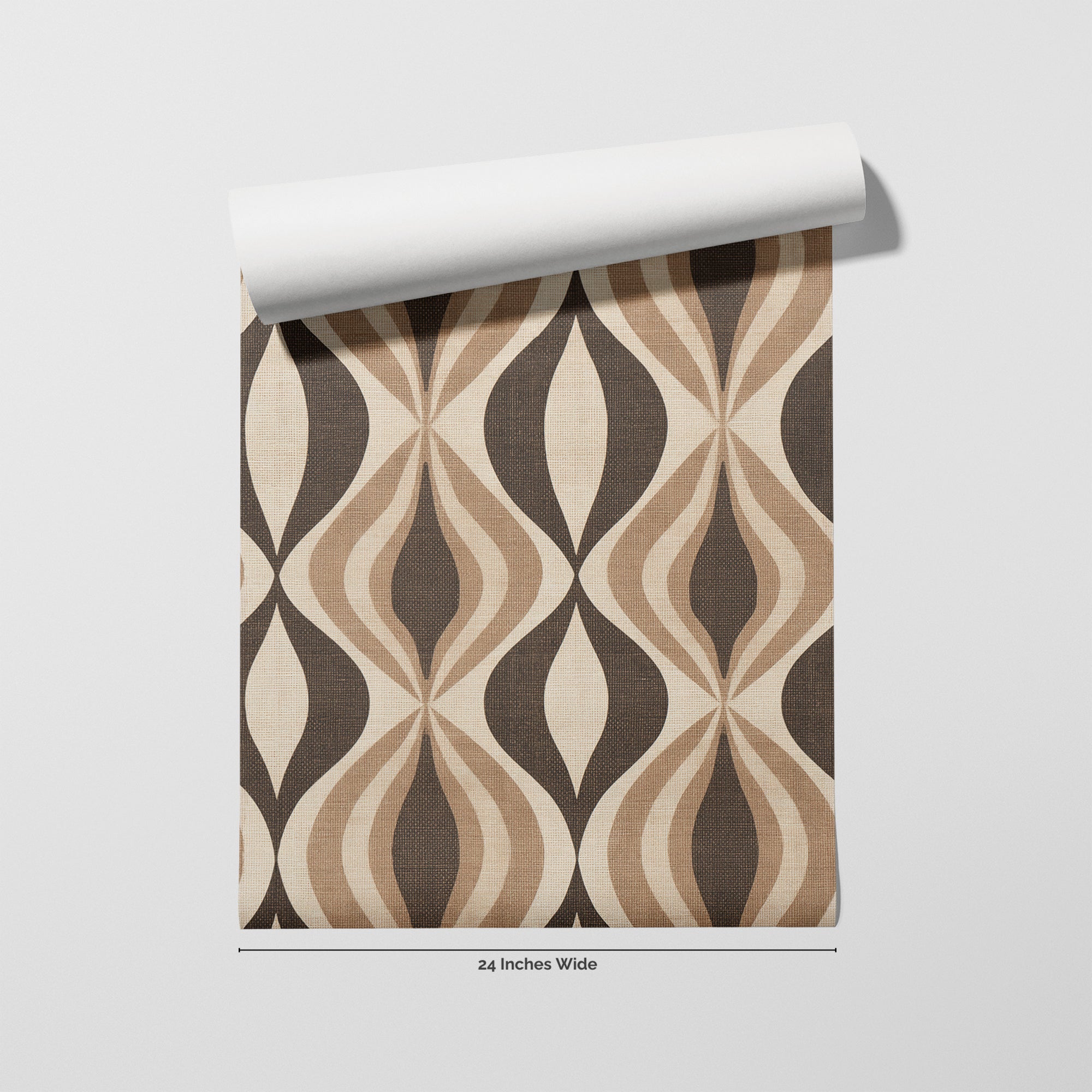 Cocoa Marquise wallpaper roll, 24 inches wide
