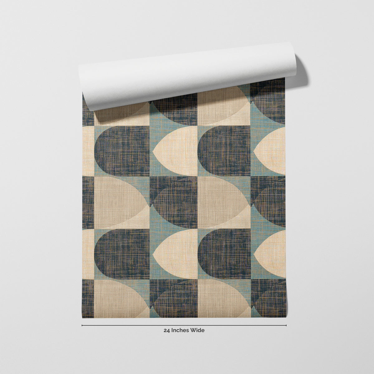 Tidewater Arc wallpaper roll, 24 inches wide