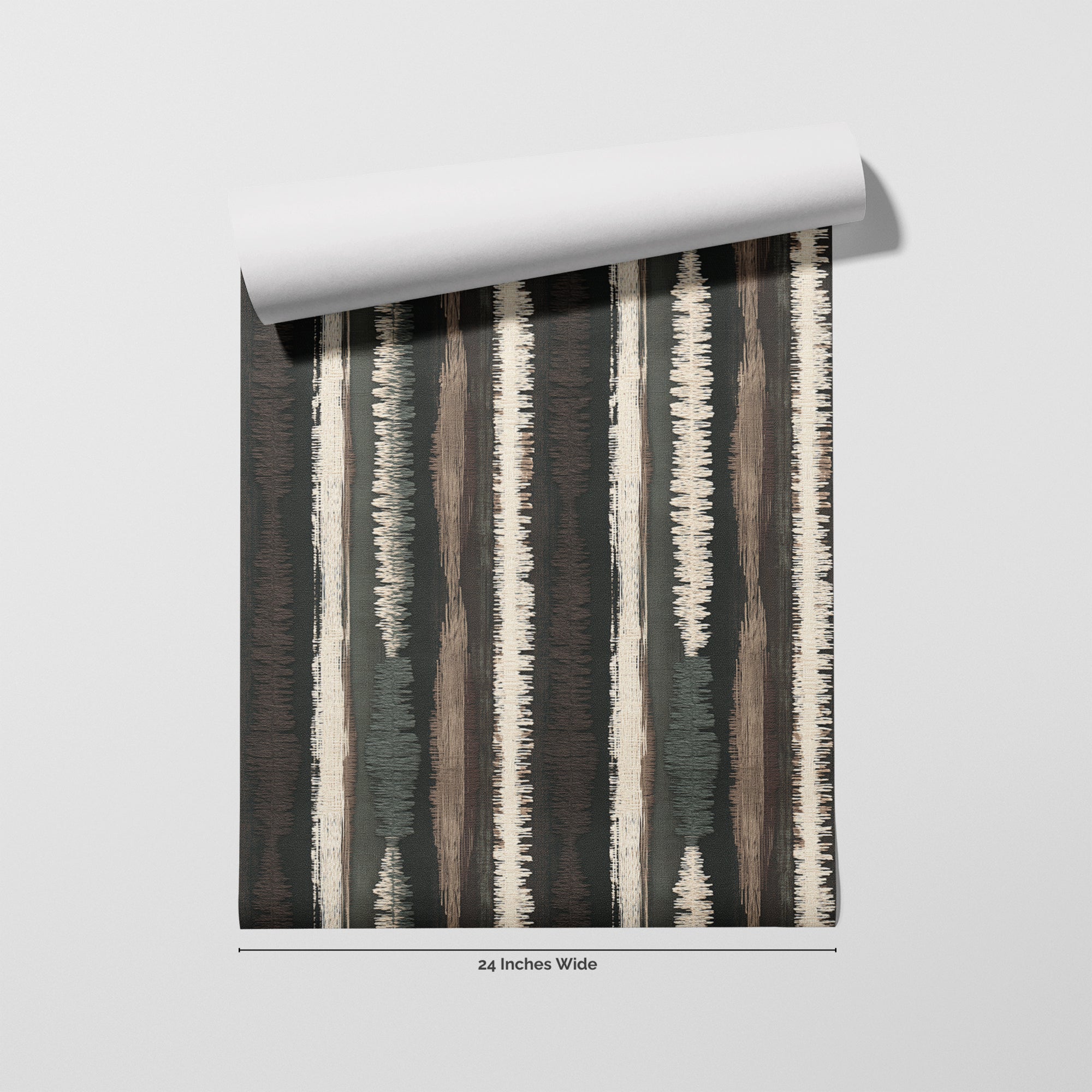 Birchbark Stripe wallpaper roll, 24 inches wide