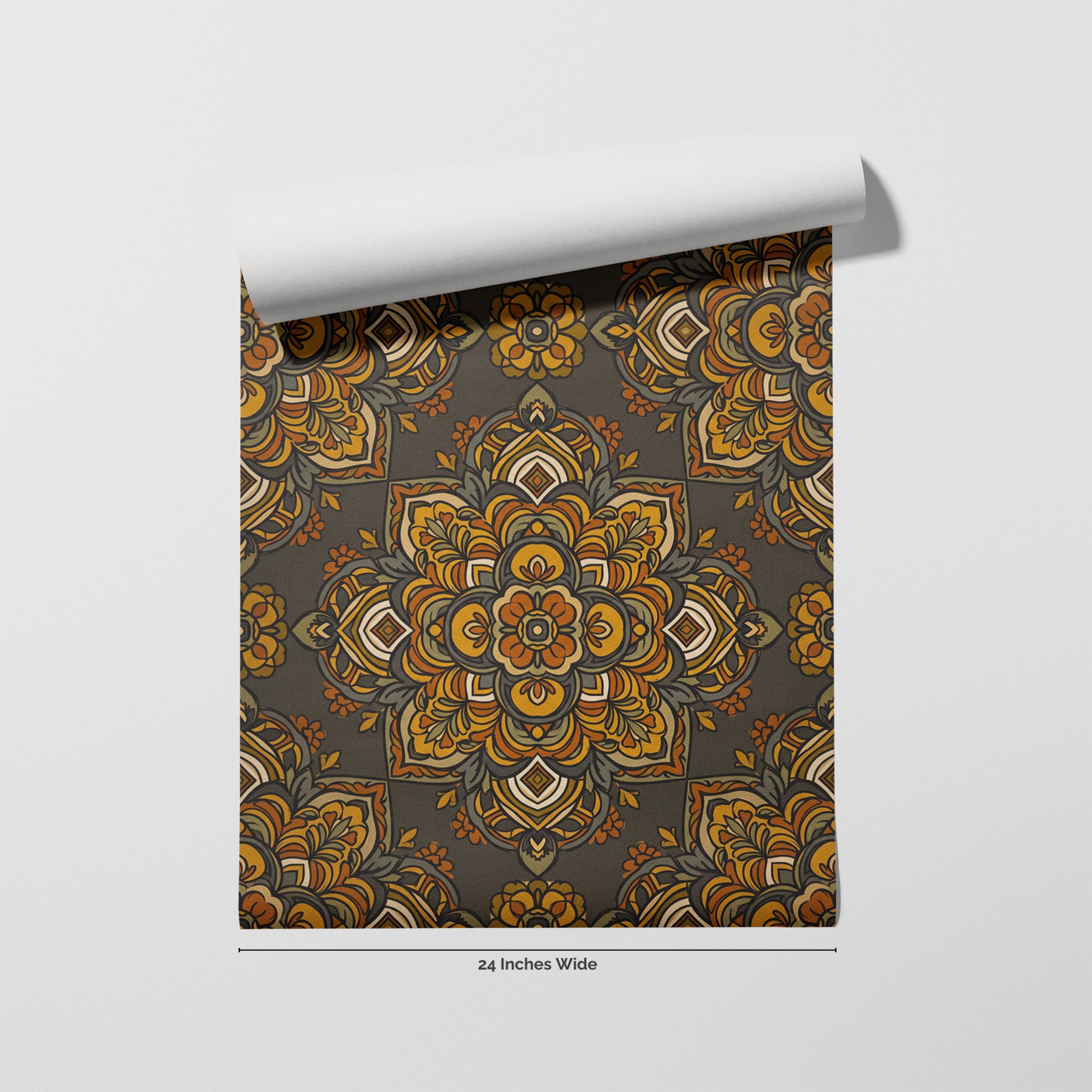 Marrakesh Medallion wallpaper roll, 24 inches wide