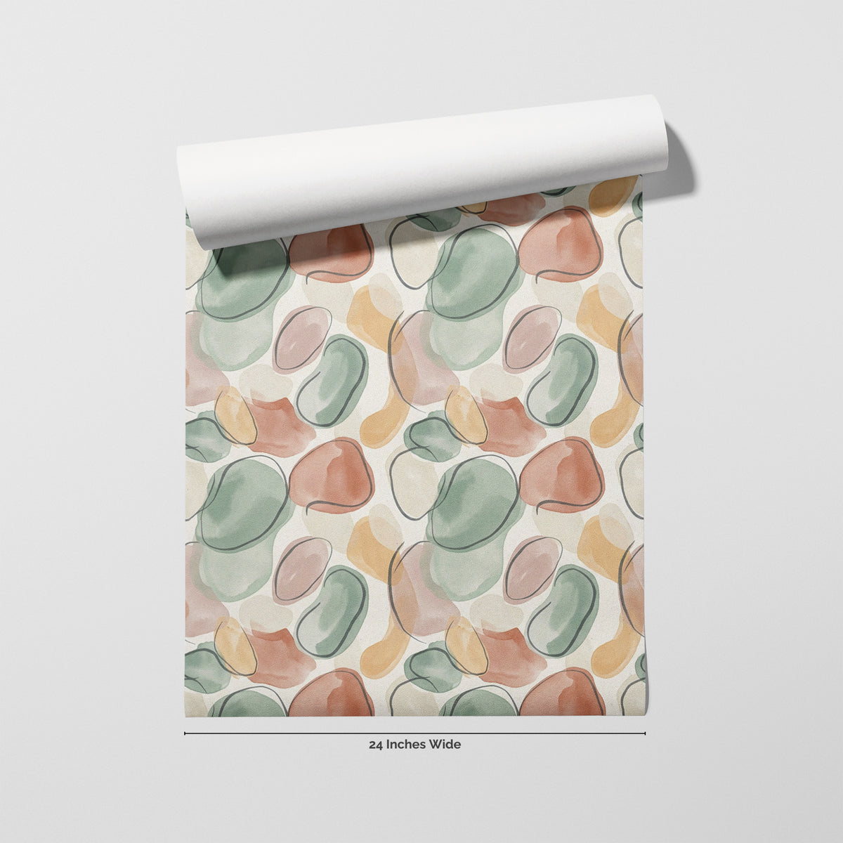 River Pebble wallpaper roll, 24 inches wide