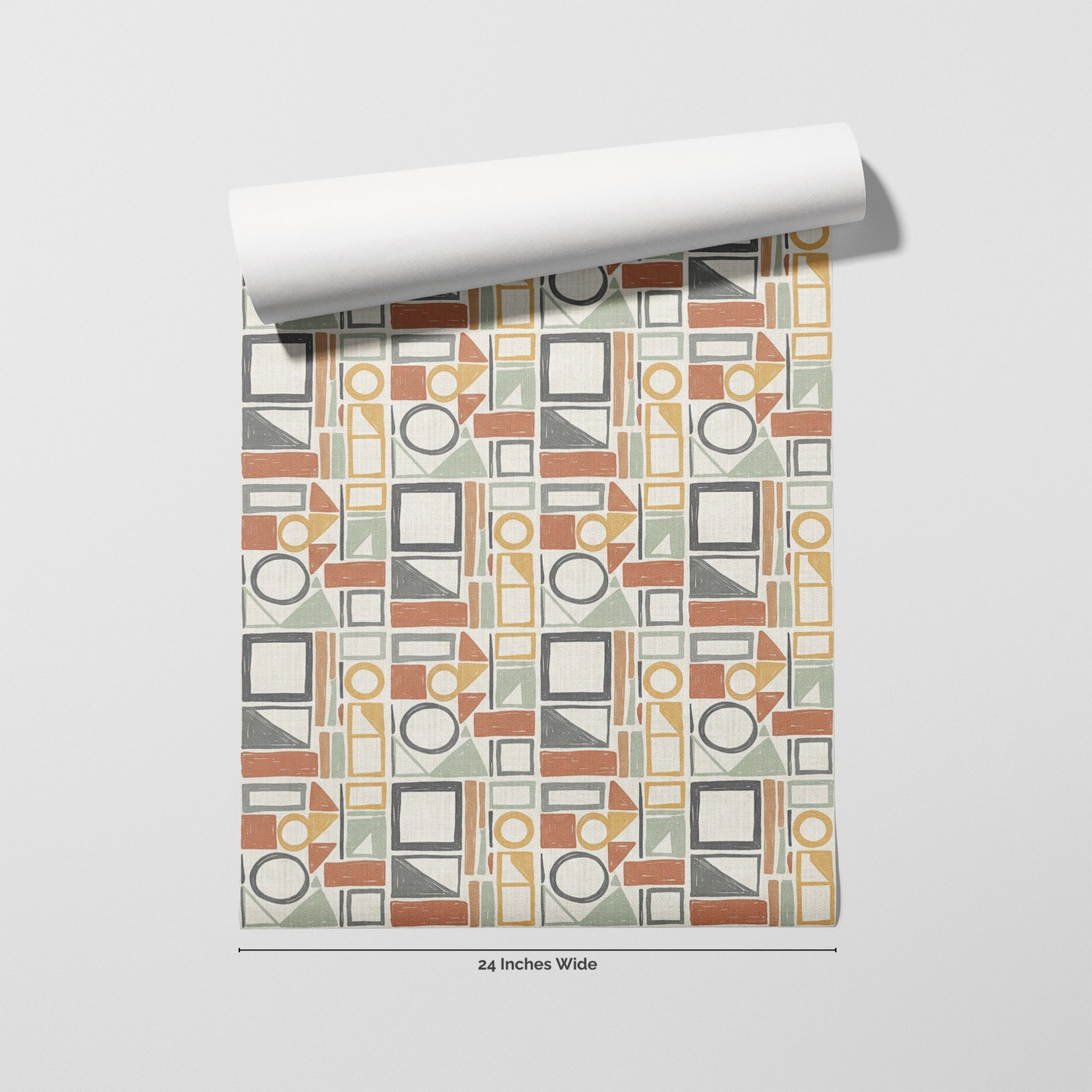 Blockwork wallpaper roll, 24 inches wide